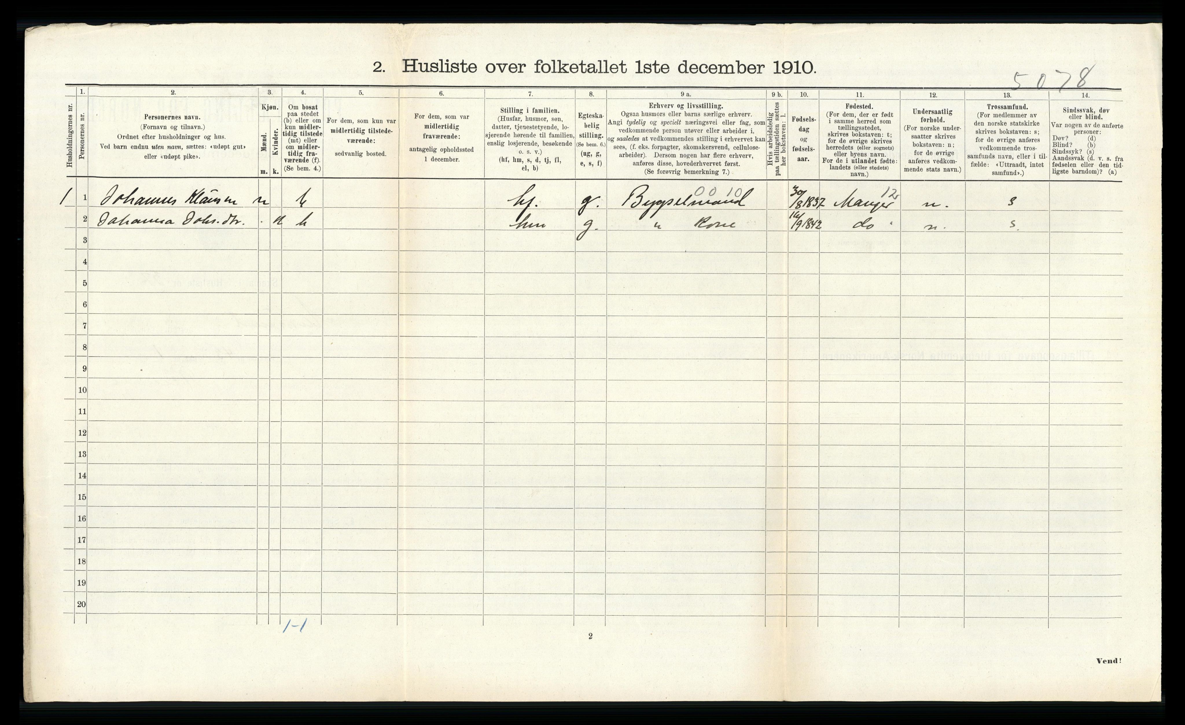 RA, 1910 census for Alversund, 1910, p. 643