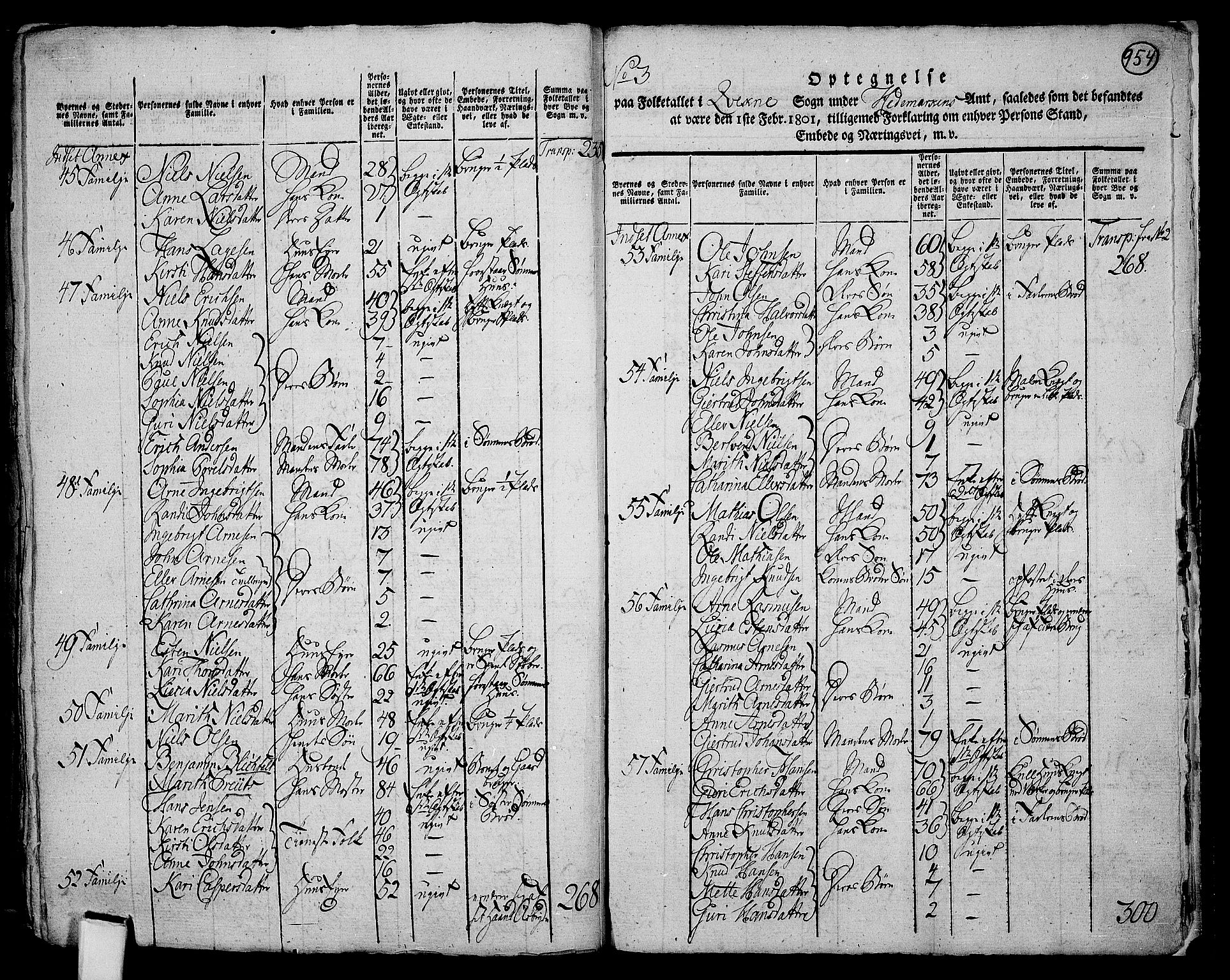 RA, 1801 census for 0440P Kvikne, 1801, p. 953b-954a