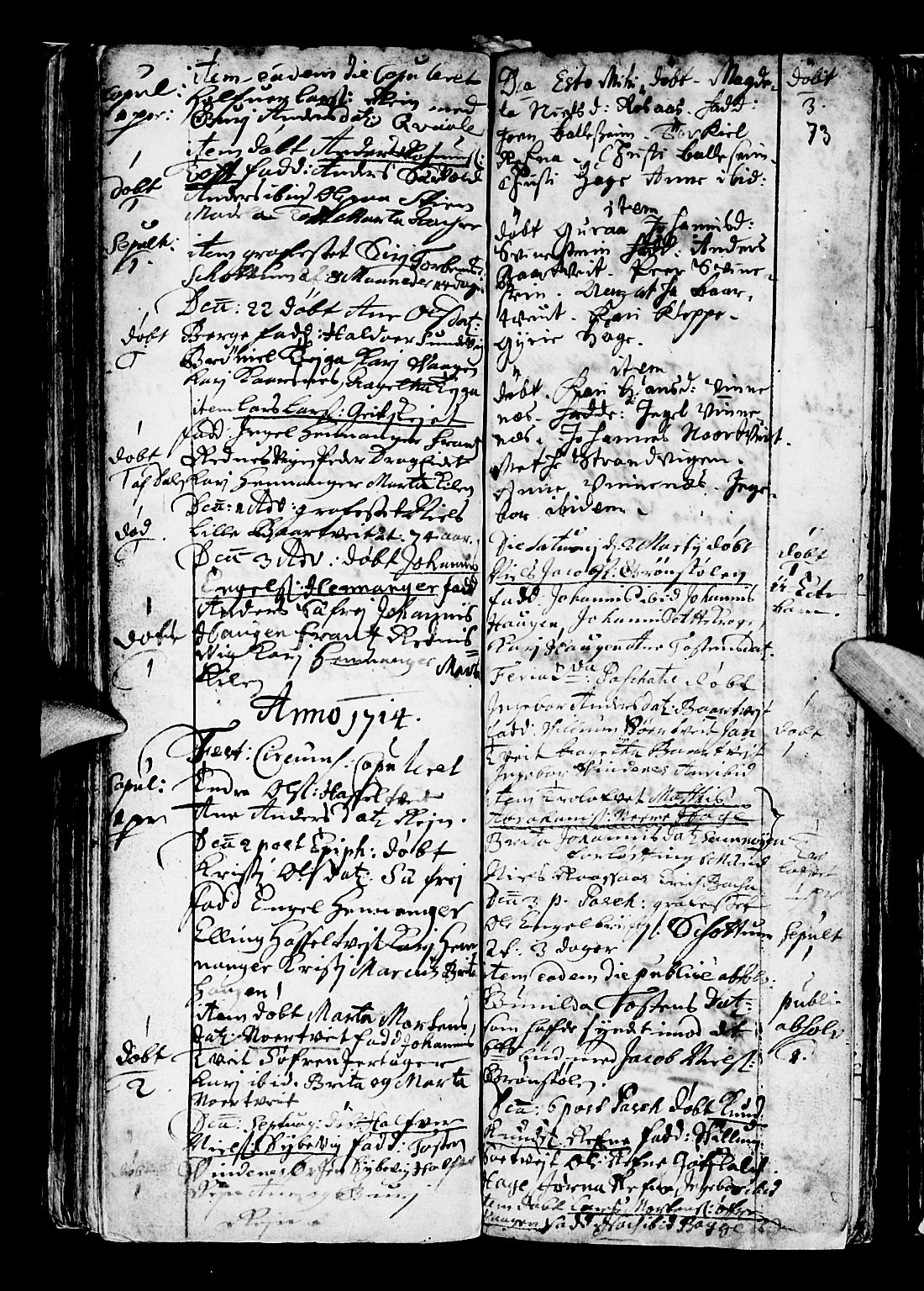 Os sokneprestembete, SAB/A-99929: Parish register (official) no. A 5, 1669-1760, p. 73