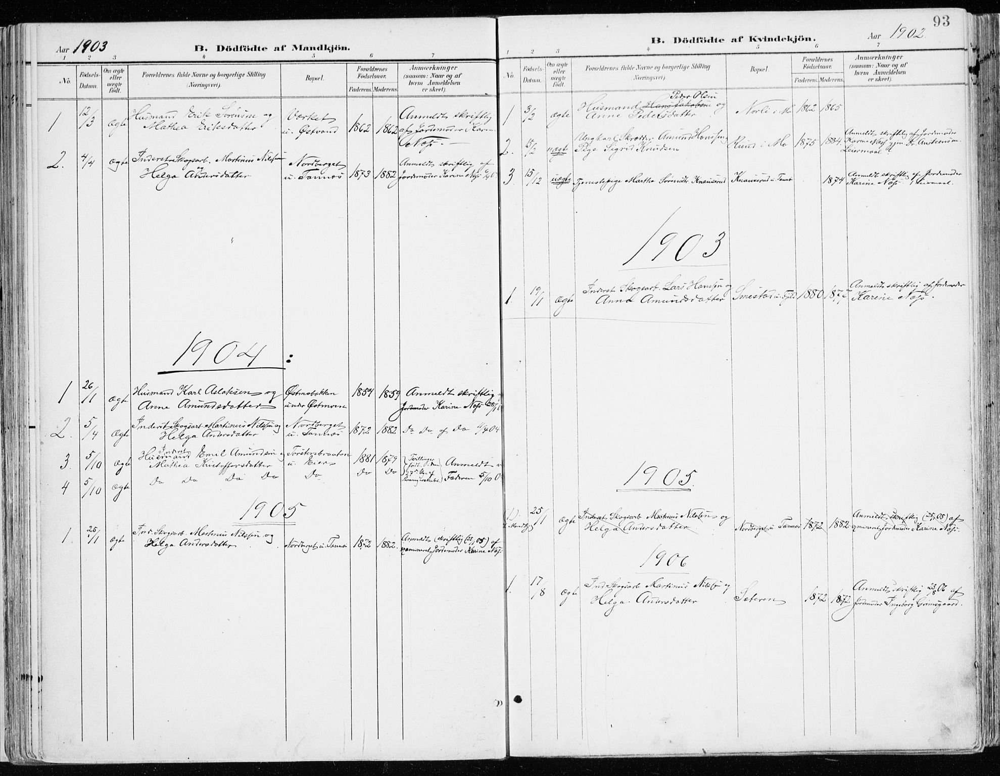 Nord-Odal prestekontor, AV/SAH-PREST-032/H/Ha/Haa/L0009: Parish register (official) no. 9, 1902-1926, p. 93