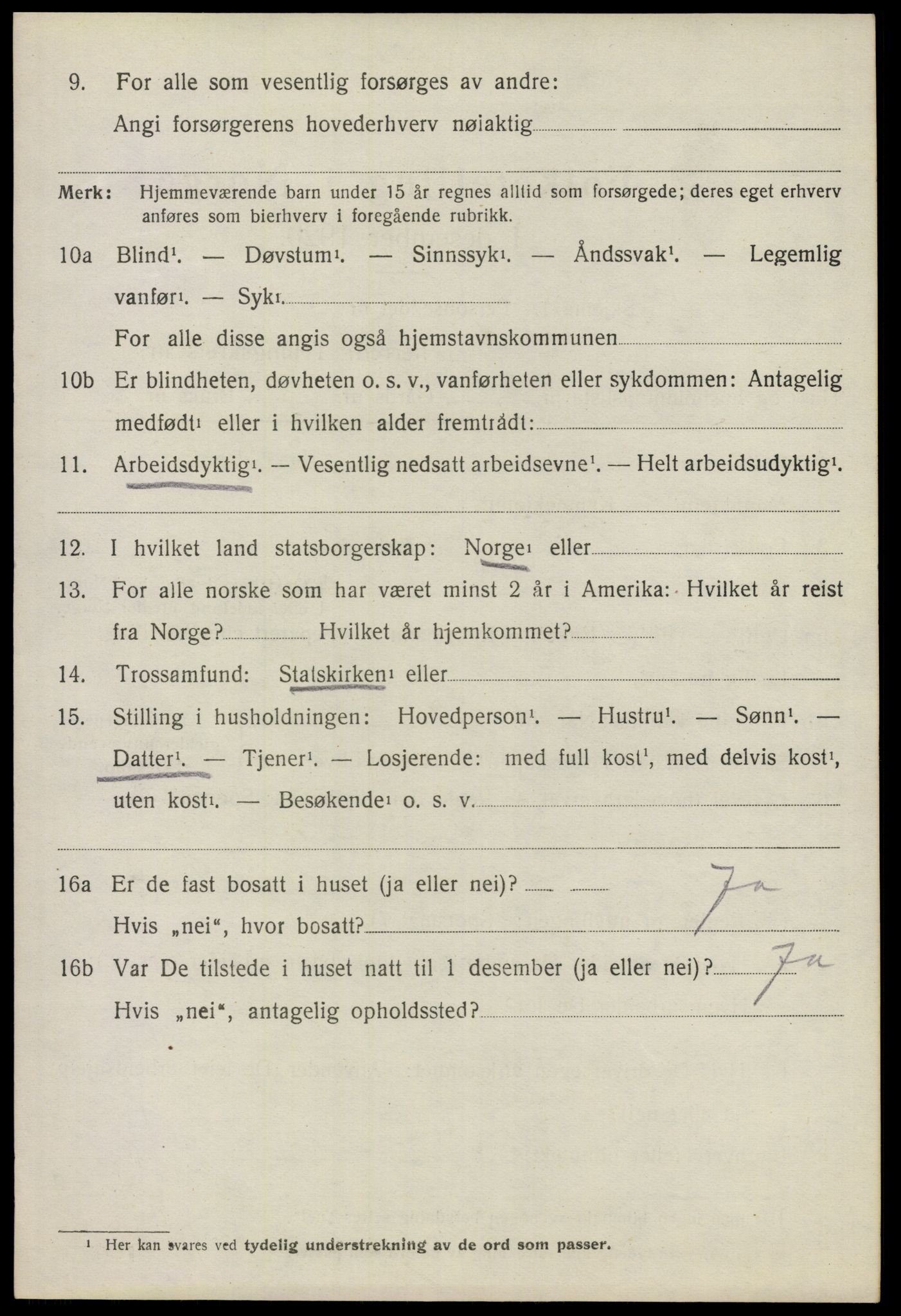 SAO, 1920 census for Gjerdrum, 1920, p. 3305