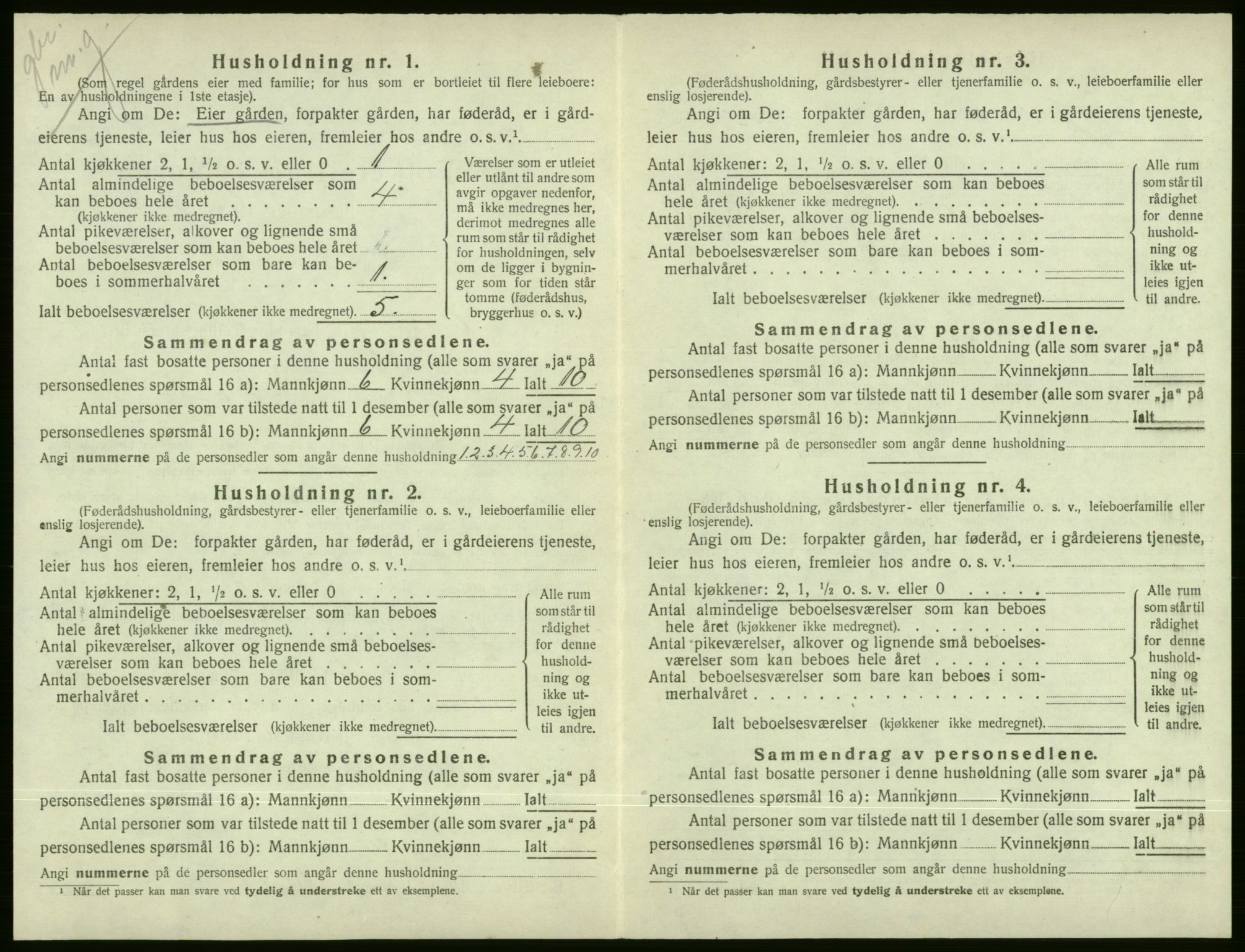 SAB, 1920 census for Voss, 1920, p. 406