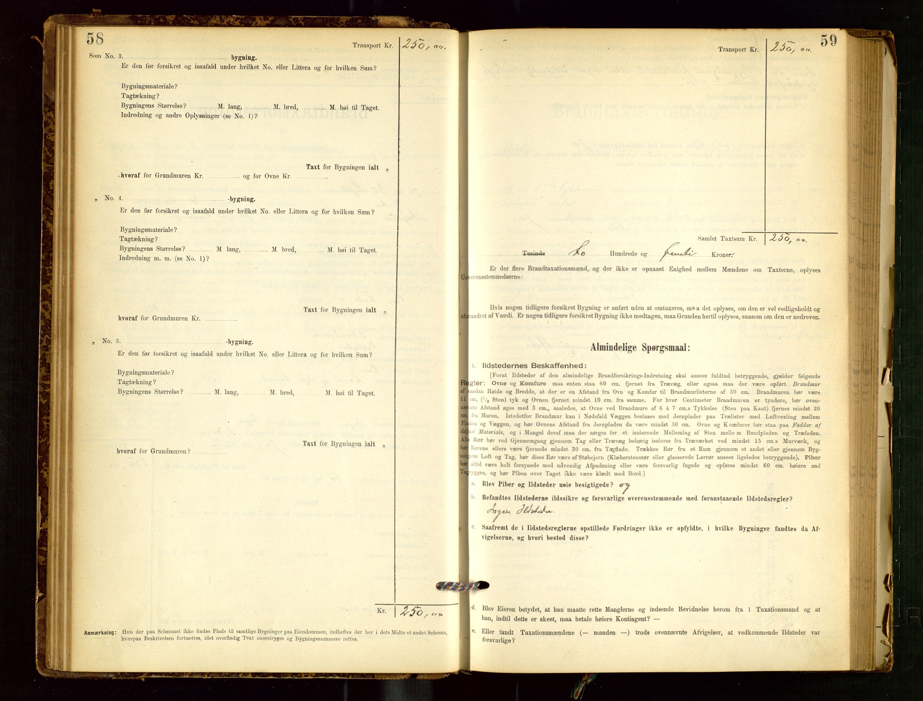 Skjold lensmannskontor, AV/SAST-A-100182/Gob/L0001: "Brandtaxationsprotokol for Skjold Lensmandsdistrikt Ryfylke Fogderi", 1894-1939, p. 58-59