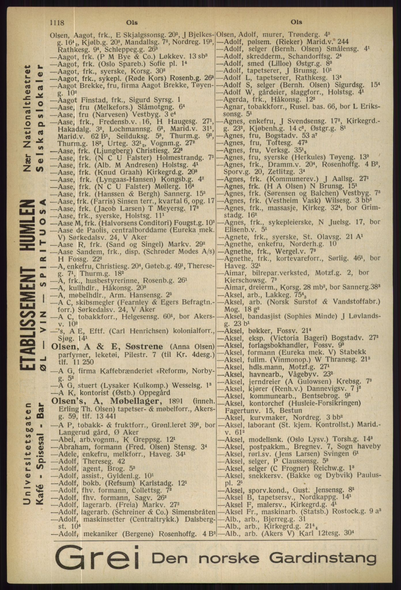 Kristiania/Oslo adressebok, PUBL/-, 1936, p. 1118