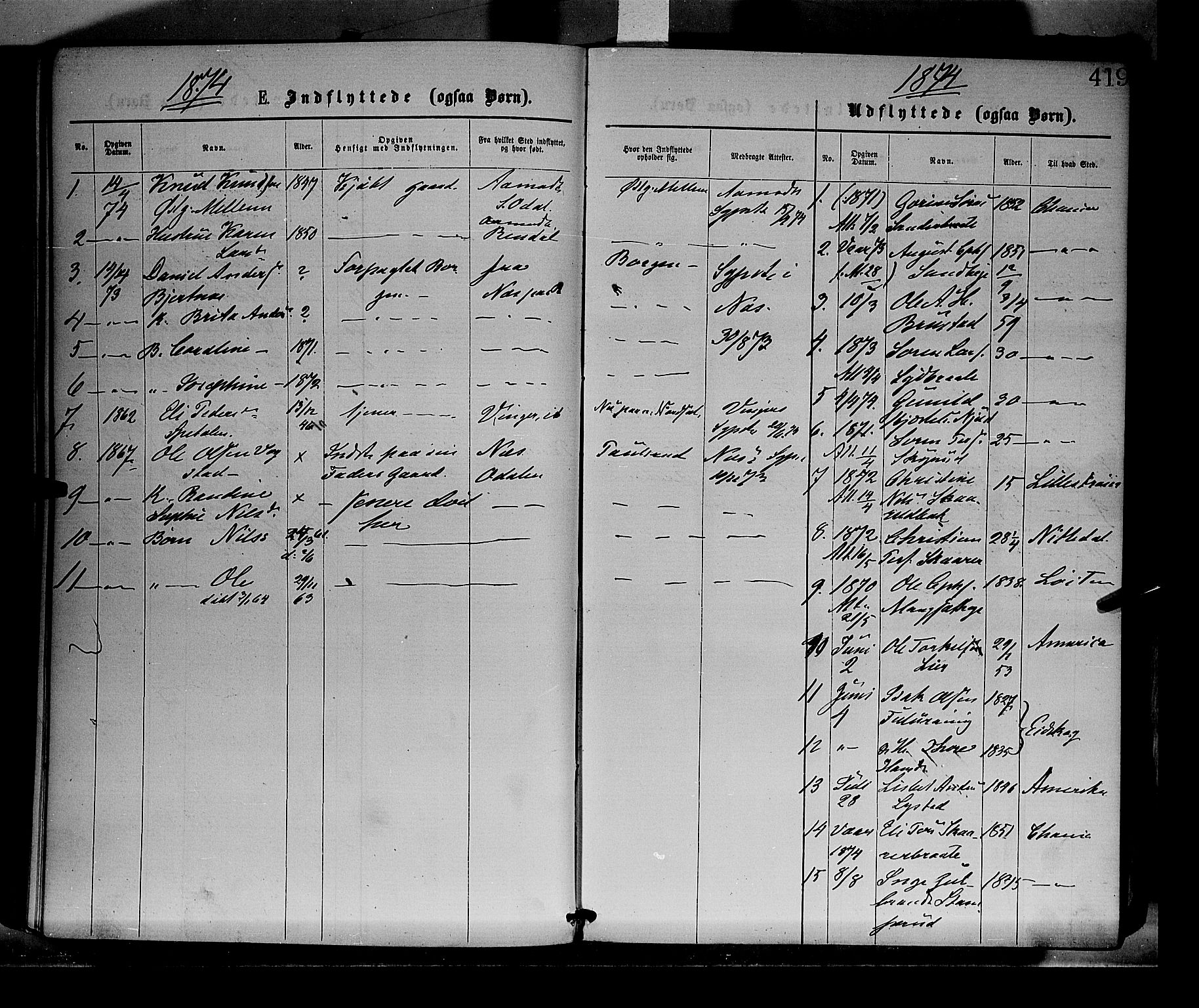 Sør-Odal prestekontor, SAH/PREST-030/H/Ha/Haa/L0004: Parish register (official) no. 4, 1870-1875, p. 419