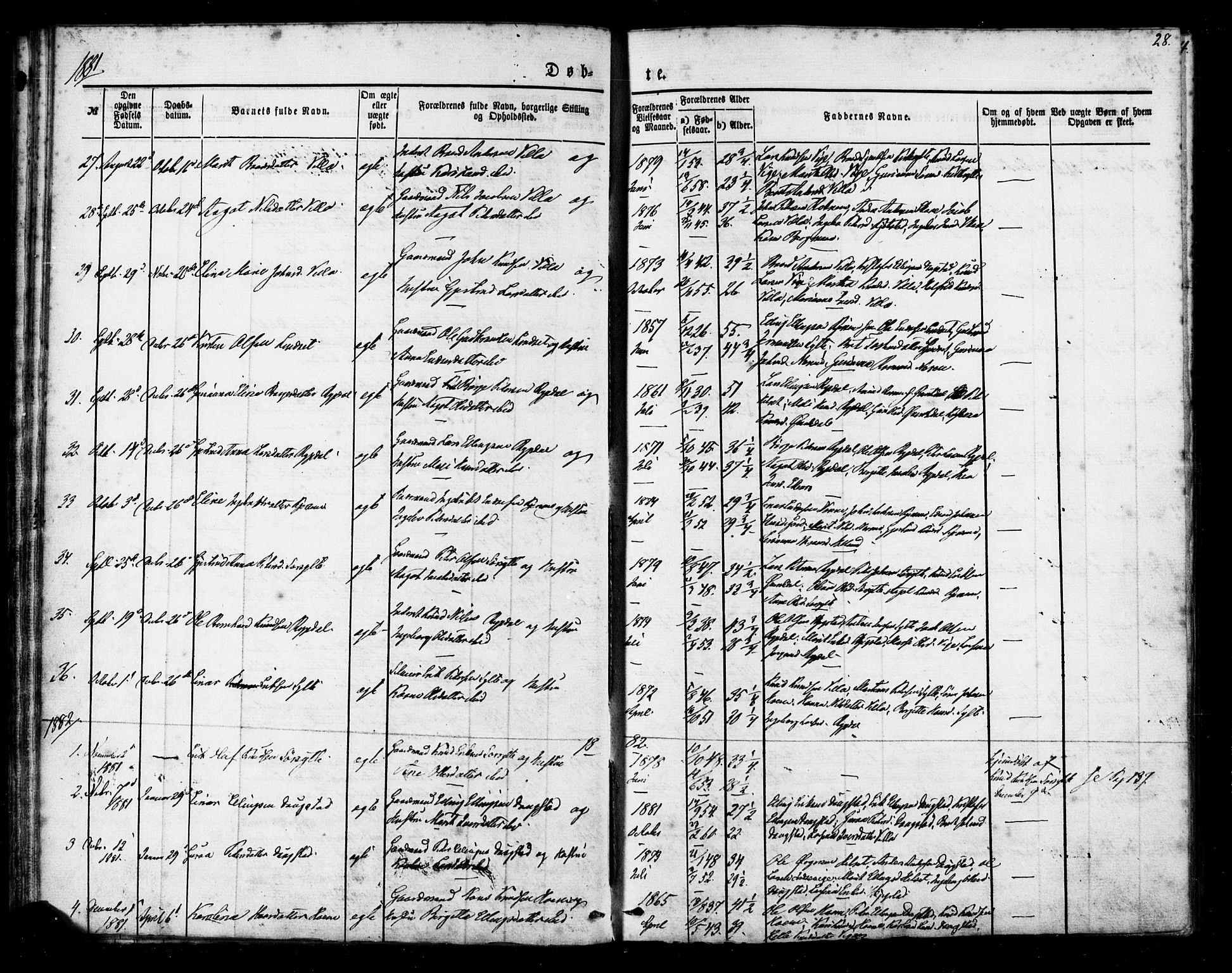 Ministerialprotokoller, klokkerbøker og fødselsregistre - Møre og Romsdal, AV/SAT-A-1454/541/L0545: Parish register (official) no. 541A02, 1872-1886, p. 28