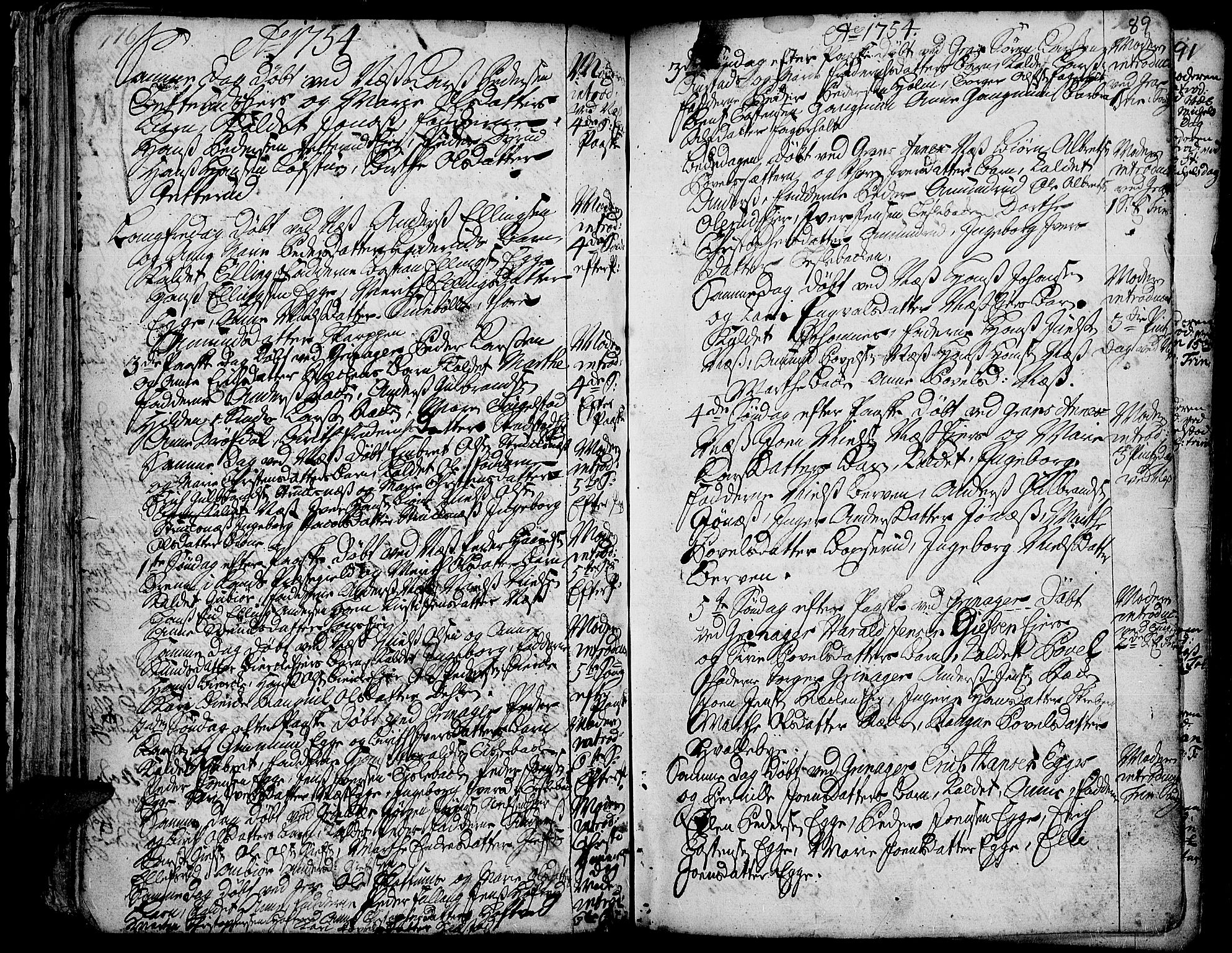 Gran prestekontor, SAH/PREST-112/H/Ha/Haa/L0003: Parish register (official) no. 3, 1745-1758, p. 89