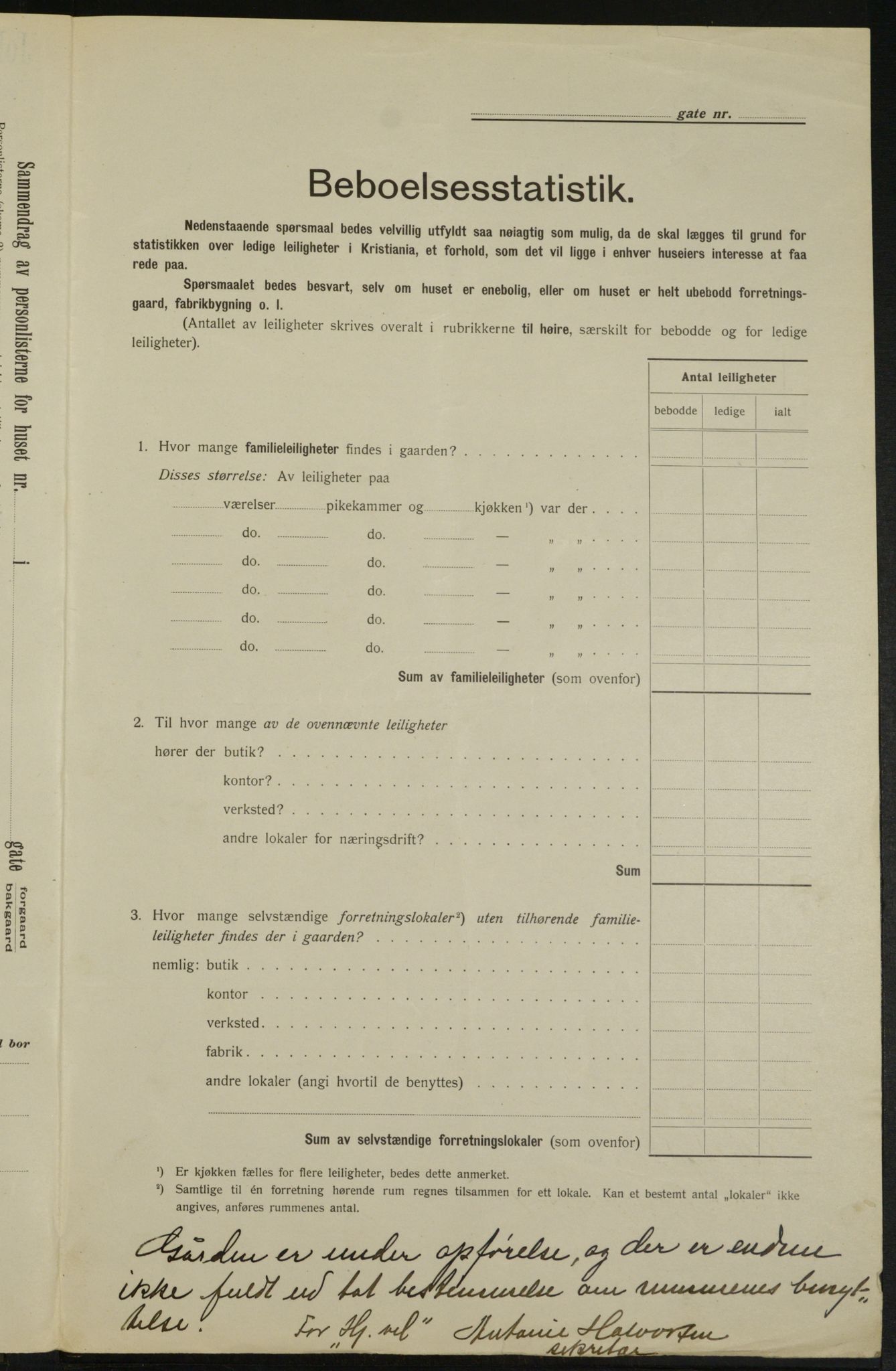 OBA, Municipal Census 1913 for Kristiania, 1913, p. 69587