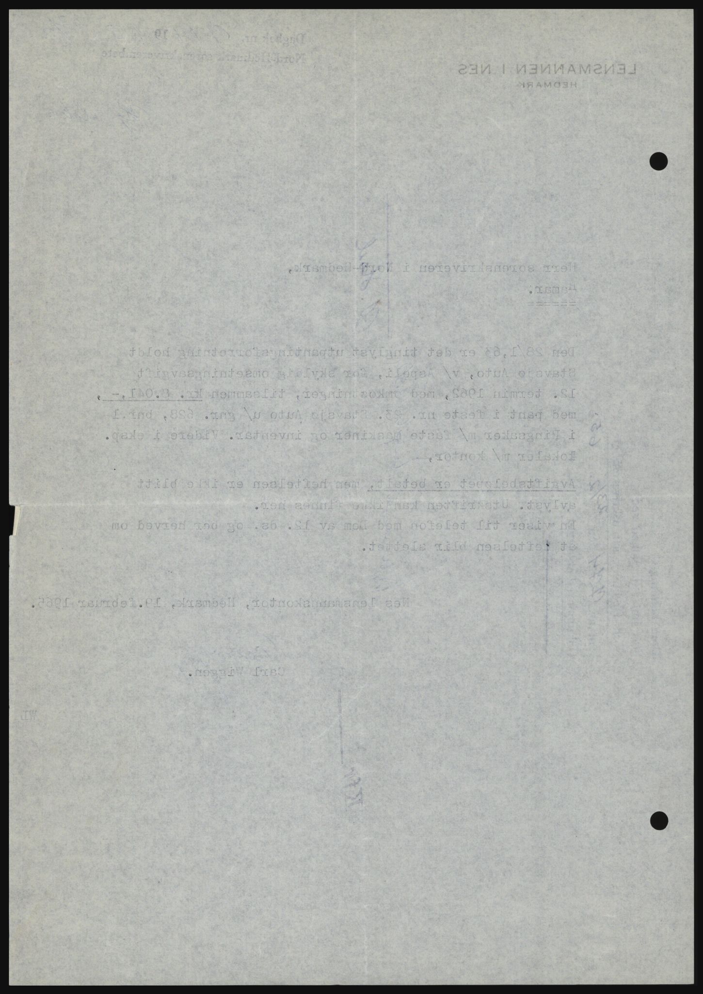 Nord-Hedmark sorenskriveri, SAH/TING-012/H/Hc/L0021: Mortgage book no. 21, 1964-1965, Diary no: : 774/1965