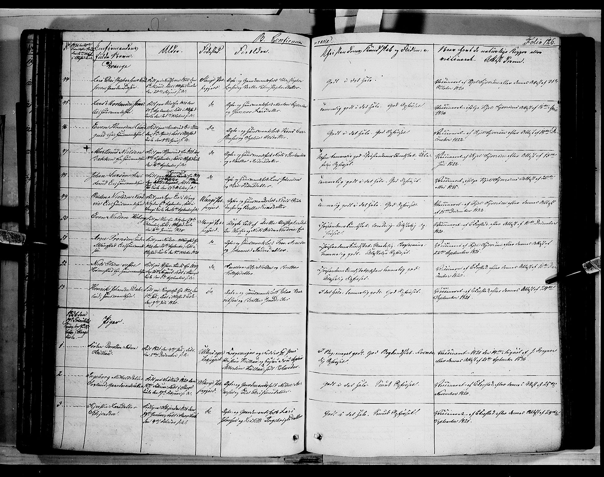 Stange prestekontor, AV/SAH-PREST-002/K/L0010: Parish register (official) no. 10, 1835-1845, p. 126