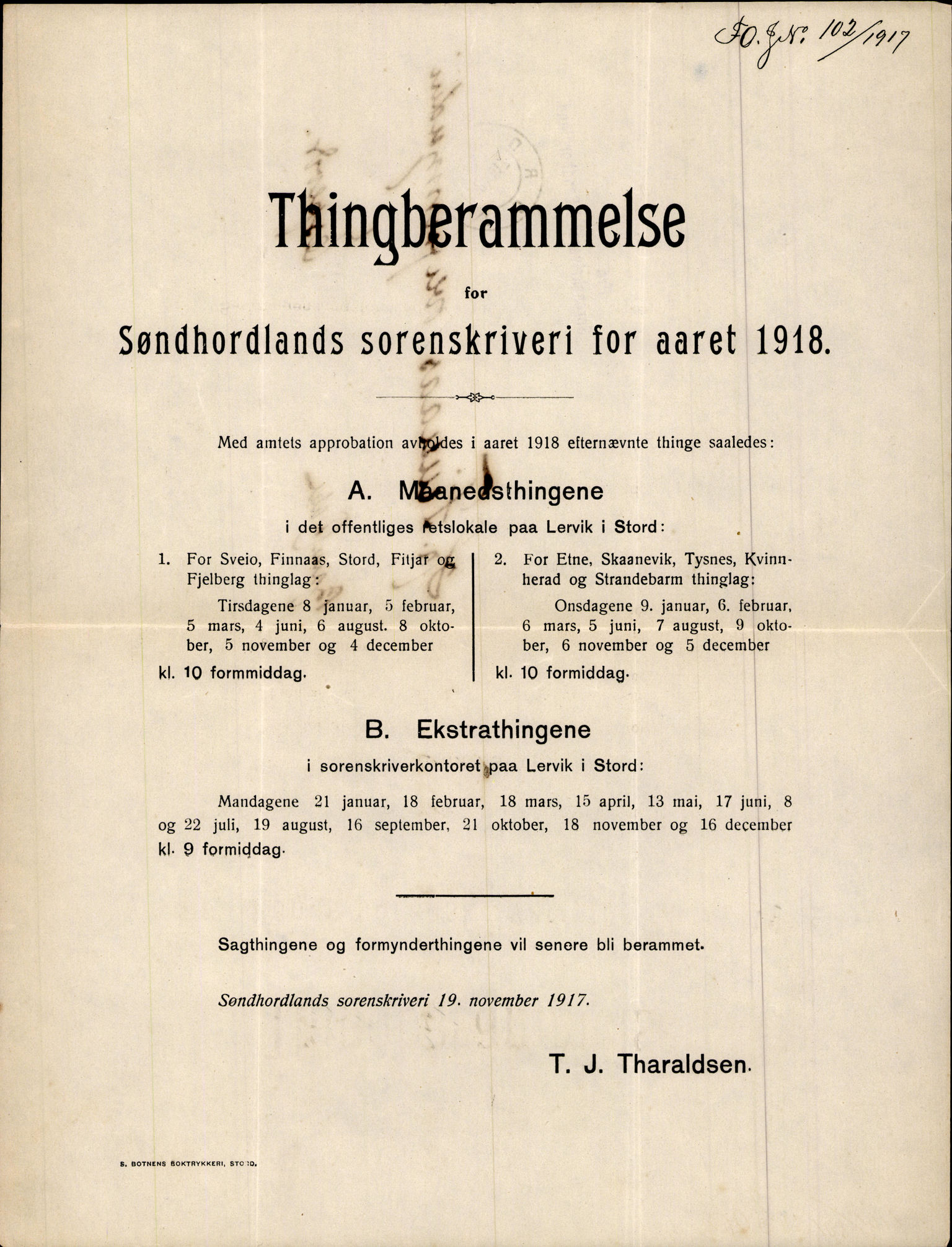 Finnaas kommune. Overformynderiet, IKAH/1218a-812/D/Da/Daa/L0003/0002: Kronologisk ordna korrespondanse / Kronologisk ordna korrespondanse, 1917-1919, p. 50