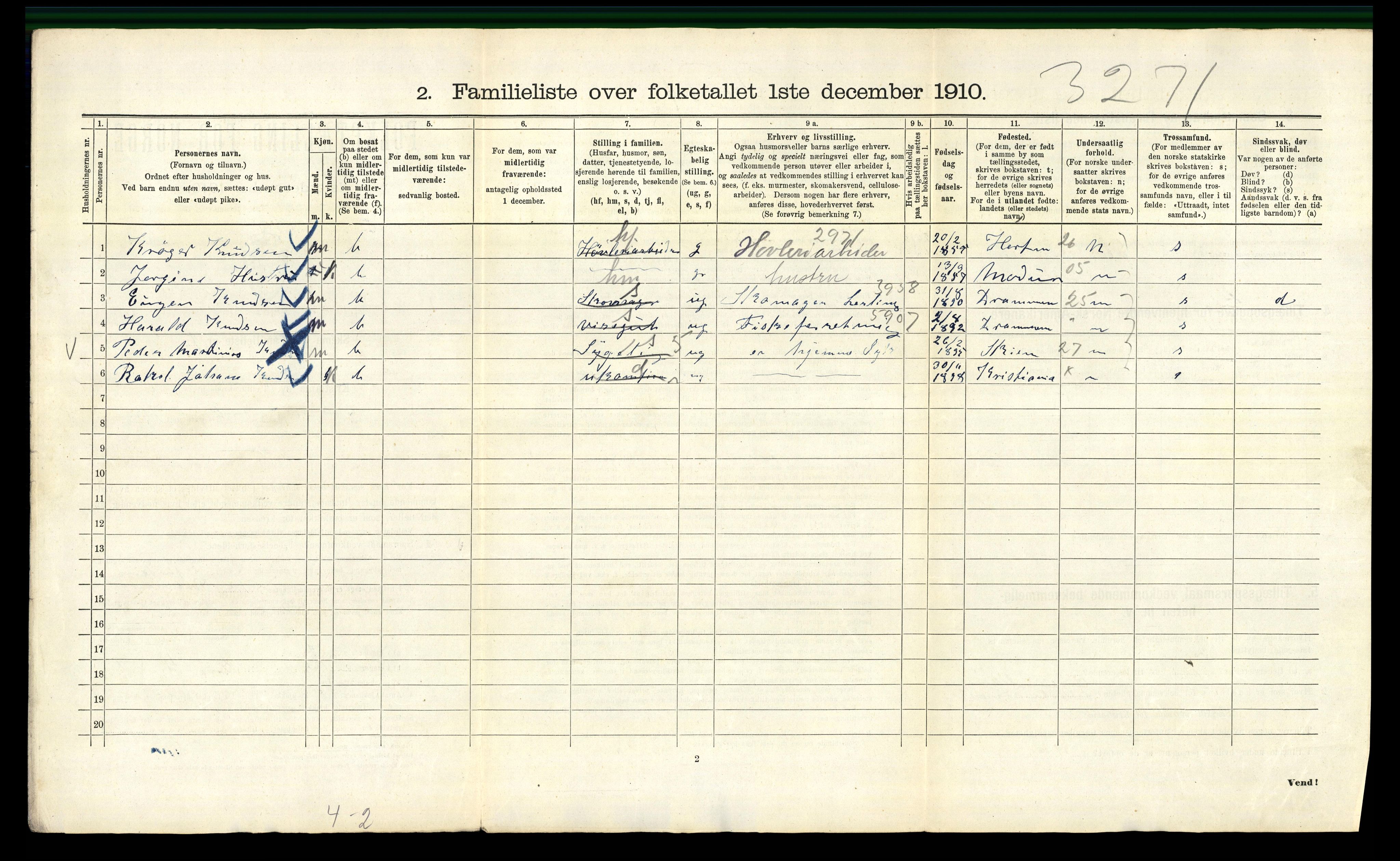 RA, 1910 census for Kristiania, 1910, p. 31372