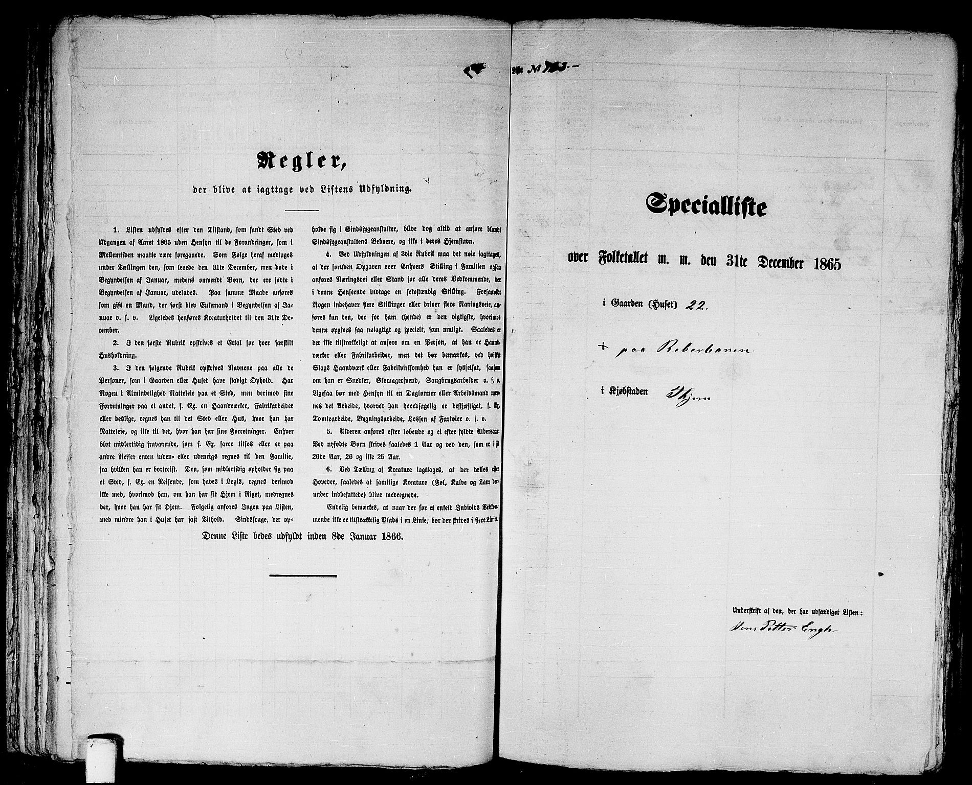 RA, 1865 census for Trondheim, 1865, p. 1638