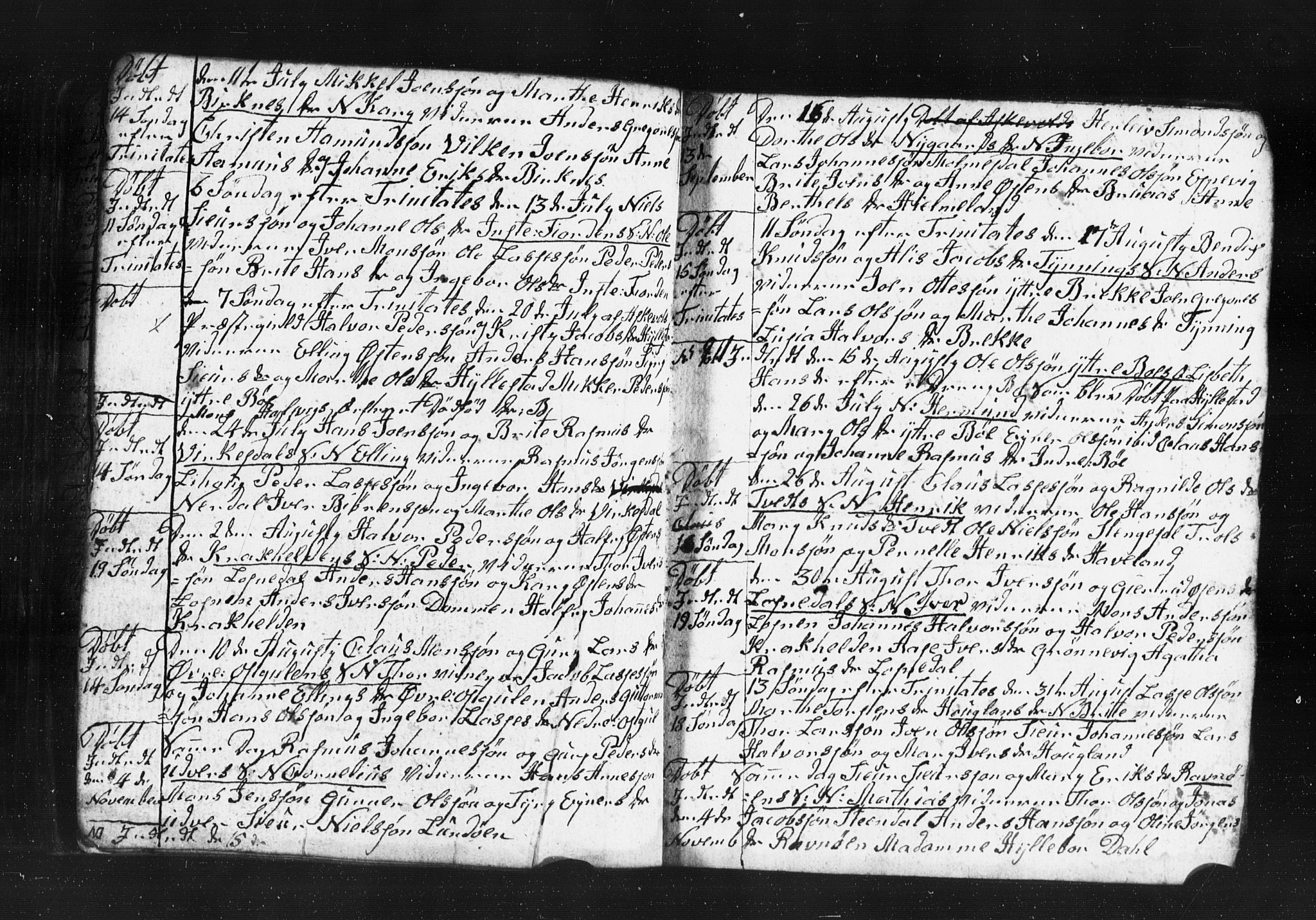 Gulen sokneprestembete, AV/SAB-A-80201/H/Hab: Parish register (copy) no. A 2, 1791-1814