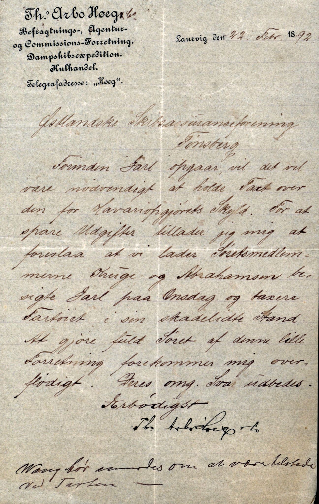 Pa 63 - Østlandske skibsassuranceforening, VEMU/A-1079/G/Ga/L0027/0002: Havaridokumenter / Jarlen, Jarl, St. Petersburg, Sir John Lawrence, Sirius, 1891, p. 53