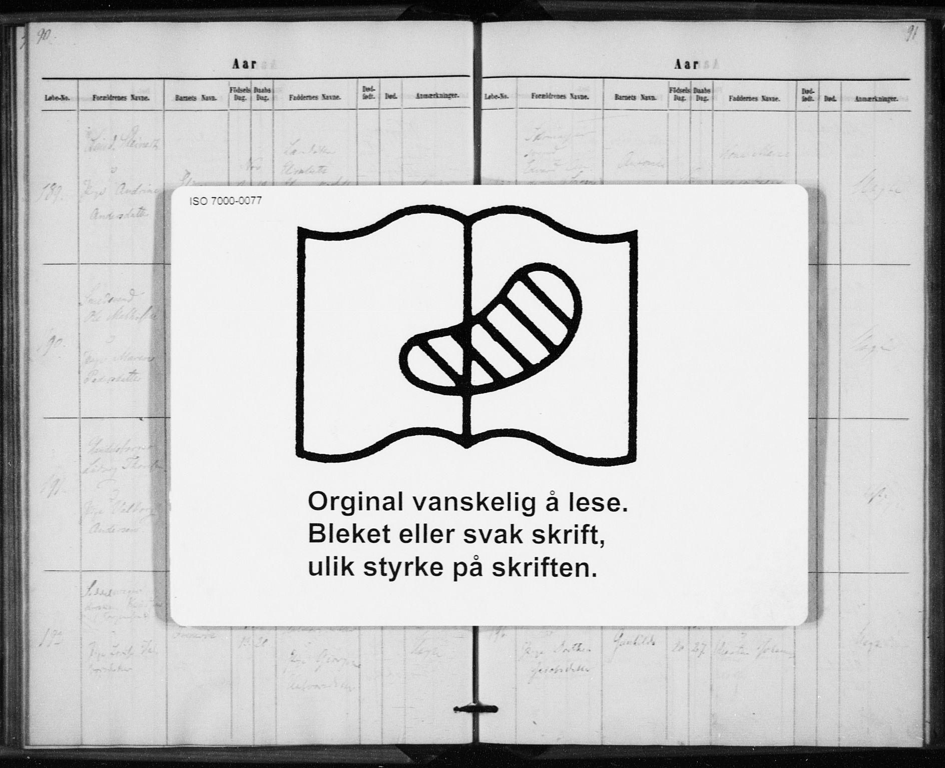 Rikshospitalet prestekontor Kirkebøker, AV/SAO-A-10309b/K/L0002/0001: Baptism register no. 2.1, 1854-1860, p. 90-91