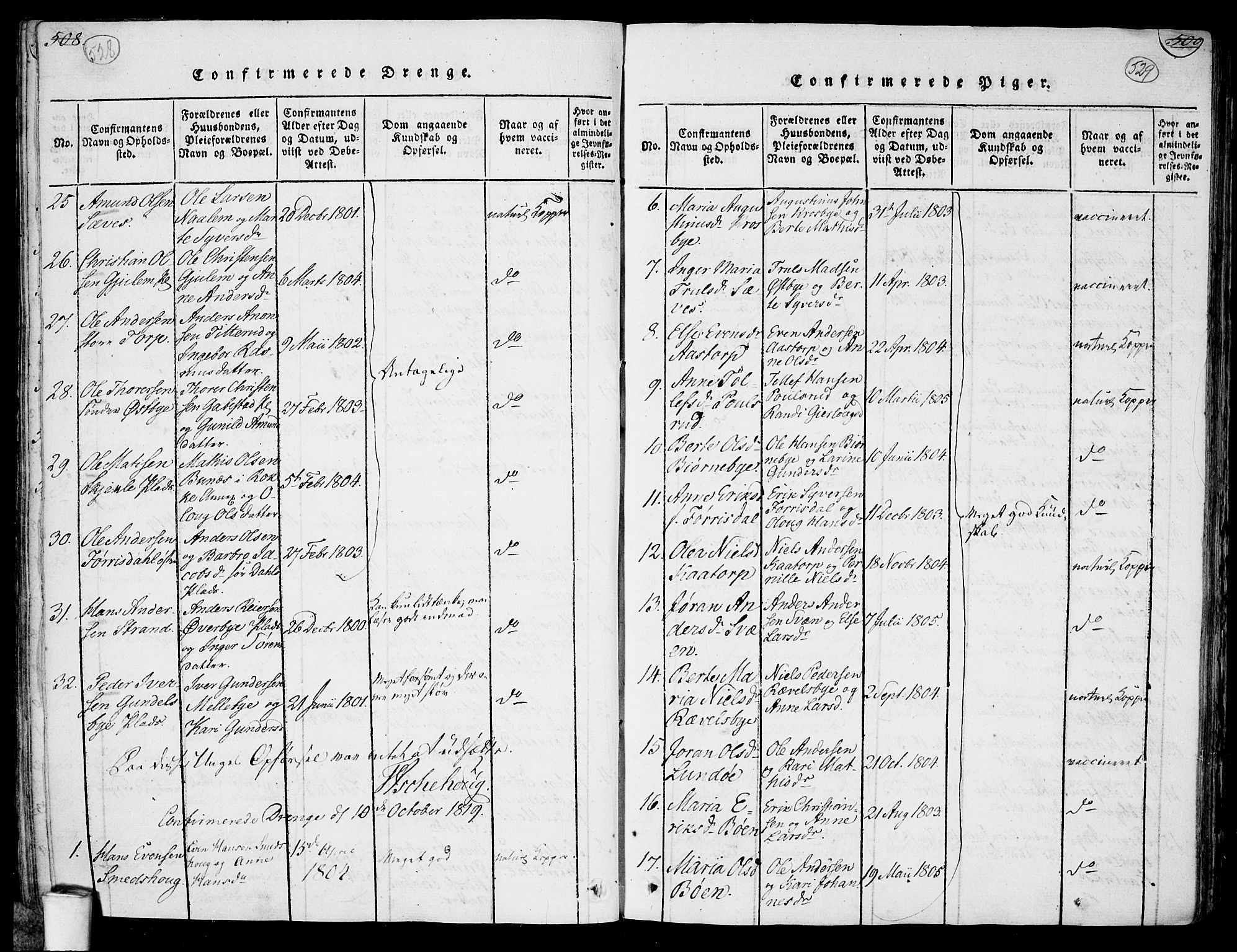 Rakkestad prestekontor Kirkebøker, AV/SAO-A-2008/F/Fa/L0006: Parish register (official) no. I 6, 1814-1824, p. 528-529