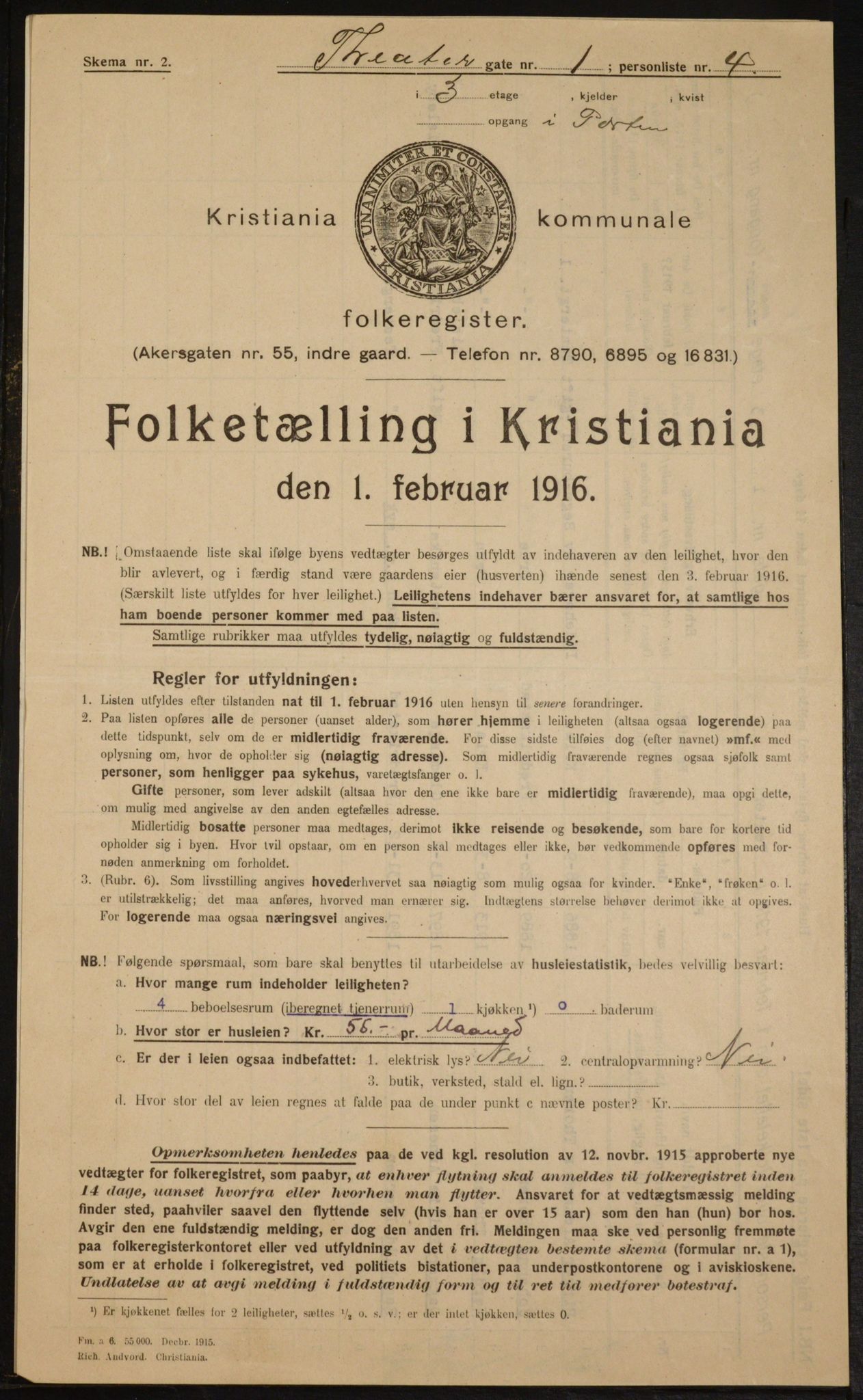 OBA, Municipal Census 1916 for Kristiania, 1916, p. 110030