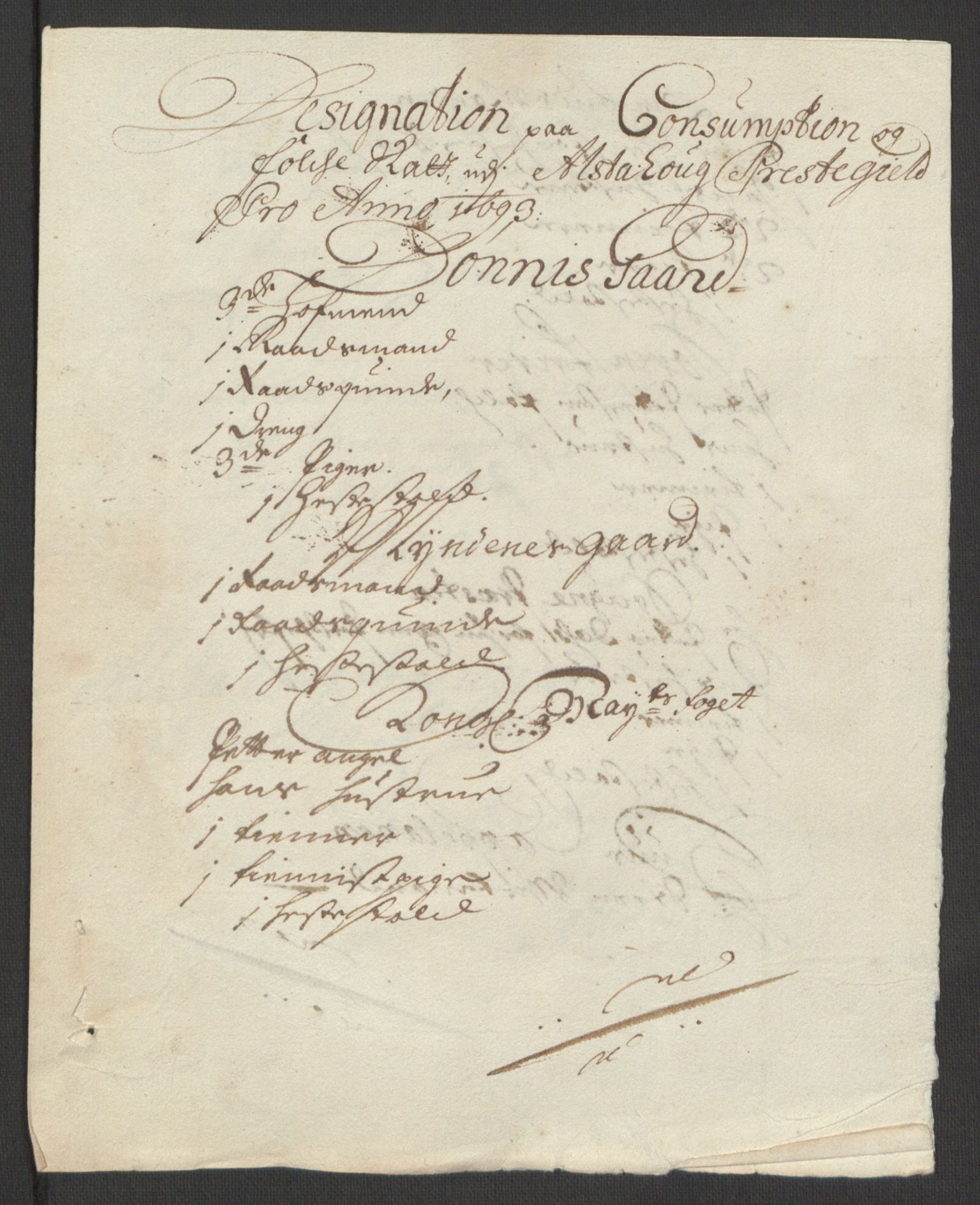 Rentekammeret inntil 1814, Reviderte regnskaper, Fogderegnskap, AV/RA-EA-4092/R65/L4505: Fogderegnskap Helgeland, 1693-1696, p. 119