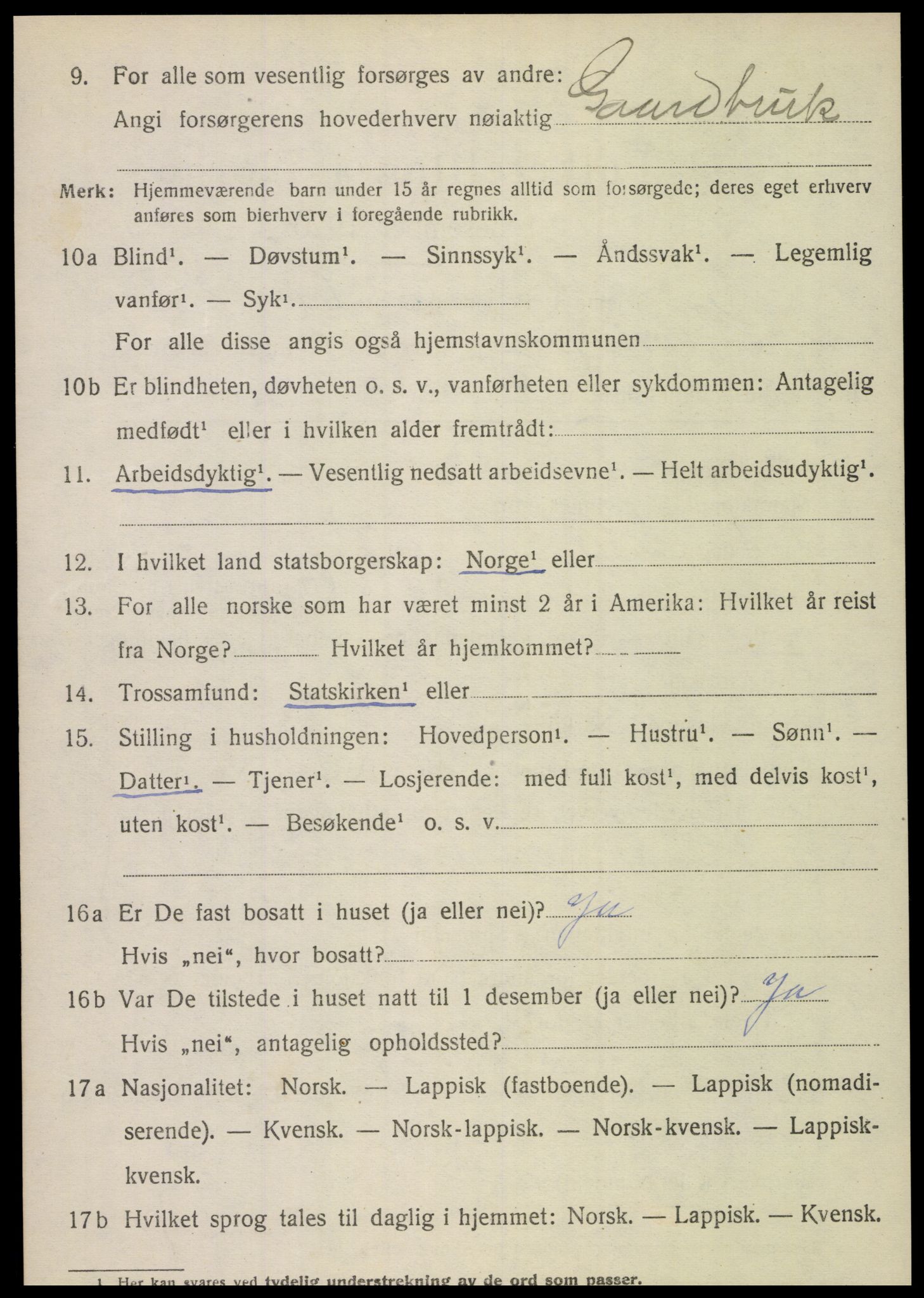 SAT, 1920 census for Kjerringøy, 1920, p. 1334