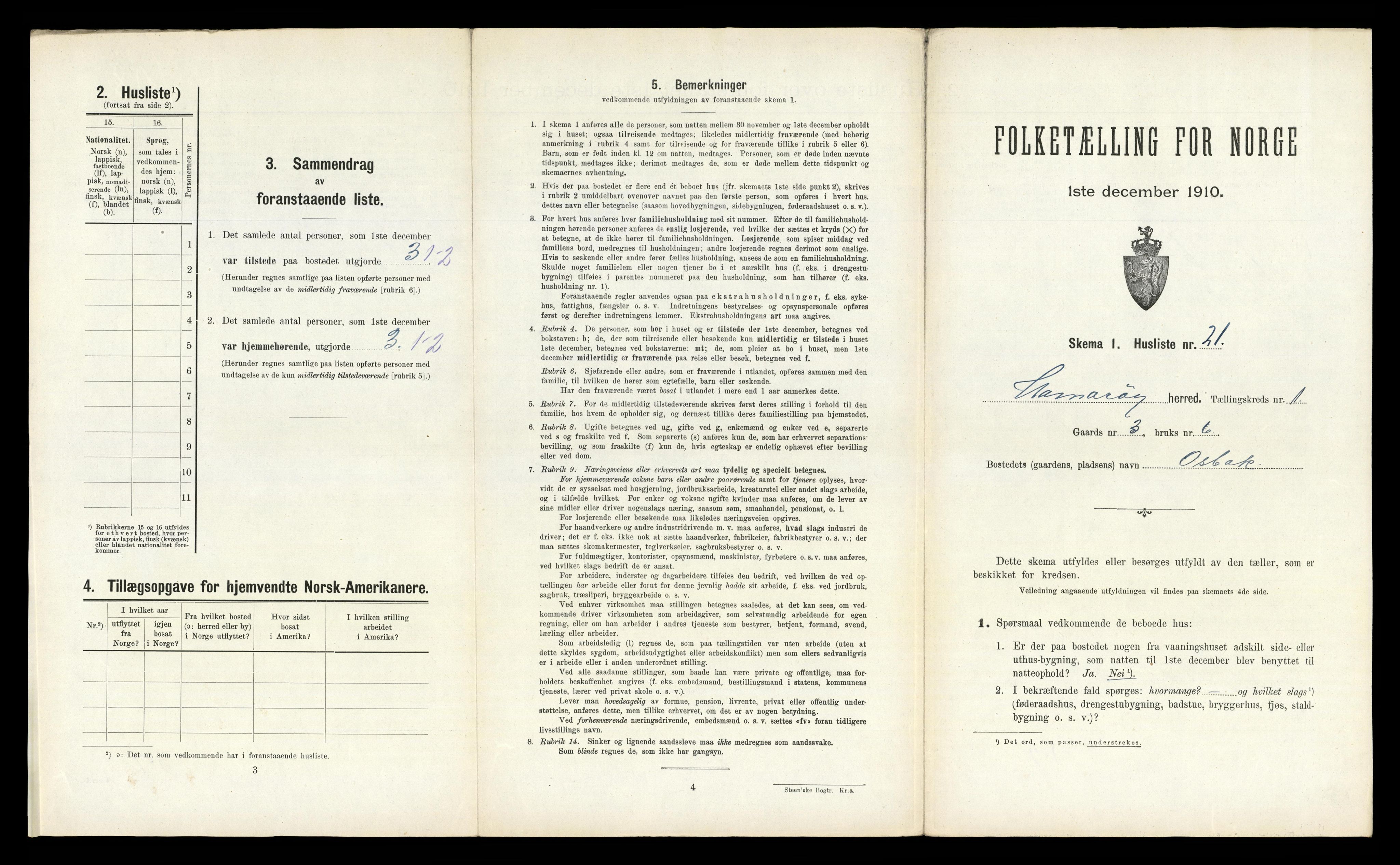 RA, 1910 census for Hamarøy, 1910, p. 80