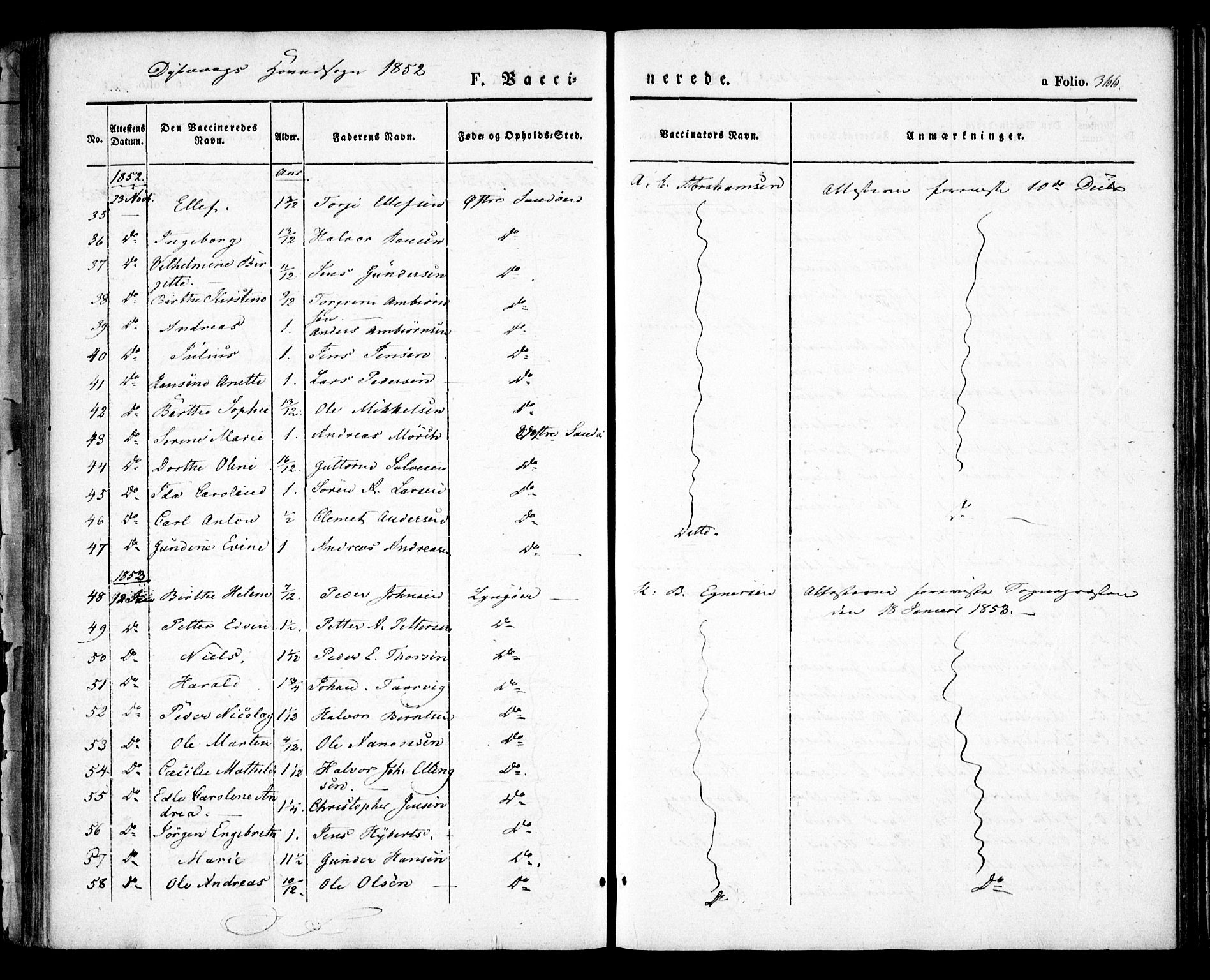 Dypvåg sokneprestkontor, AV/SAK-1111-0007/F/Fa/Faa/L0005: Parish register (official) no. A 5, 1841-1854, p. 366