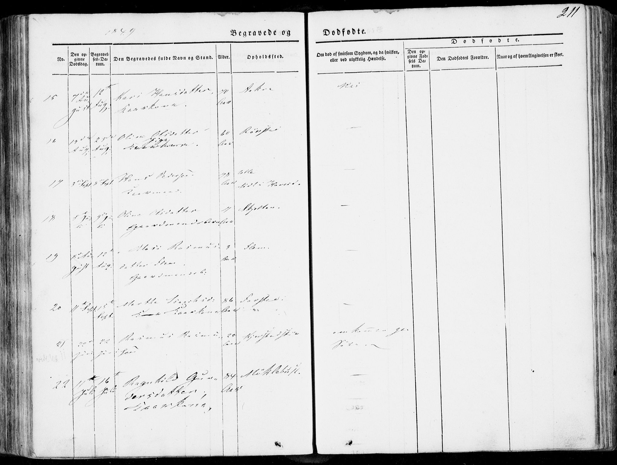 Ministerialprotokoller, klokkerbøker og fødselsregistre - Møre og Romsdal, AV/SAT-A-1454/536/L0497: Parish register (official) no. 536A06, 1845-1865, p. 211