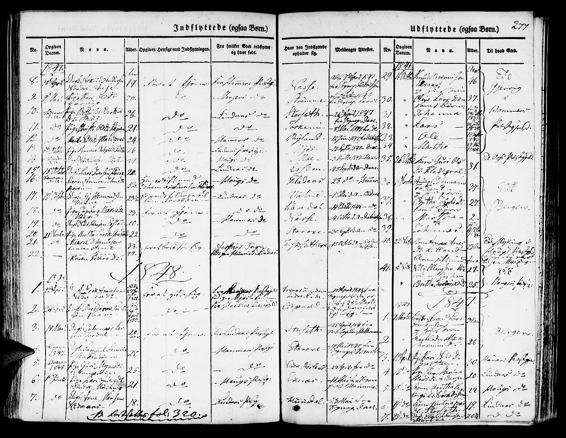 Hosanger sokneprestembete, AV/SAB-A-75801/H/Haa: Parish register (official) no. A 7, 1835-1848, p. 277