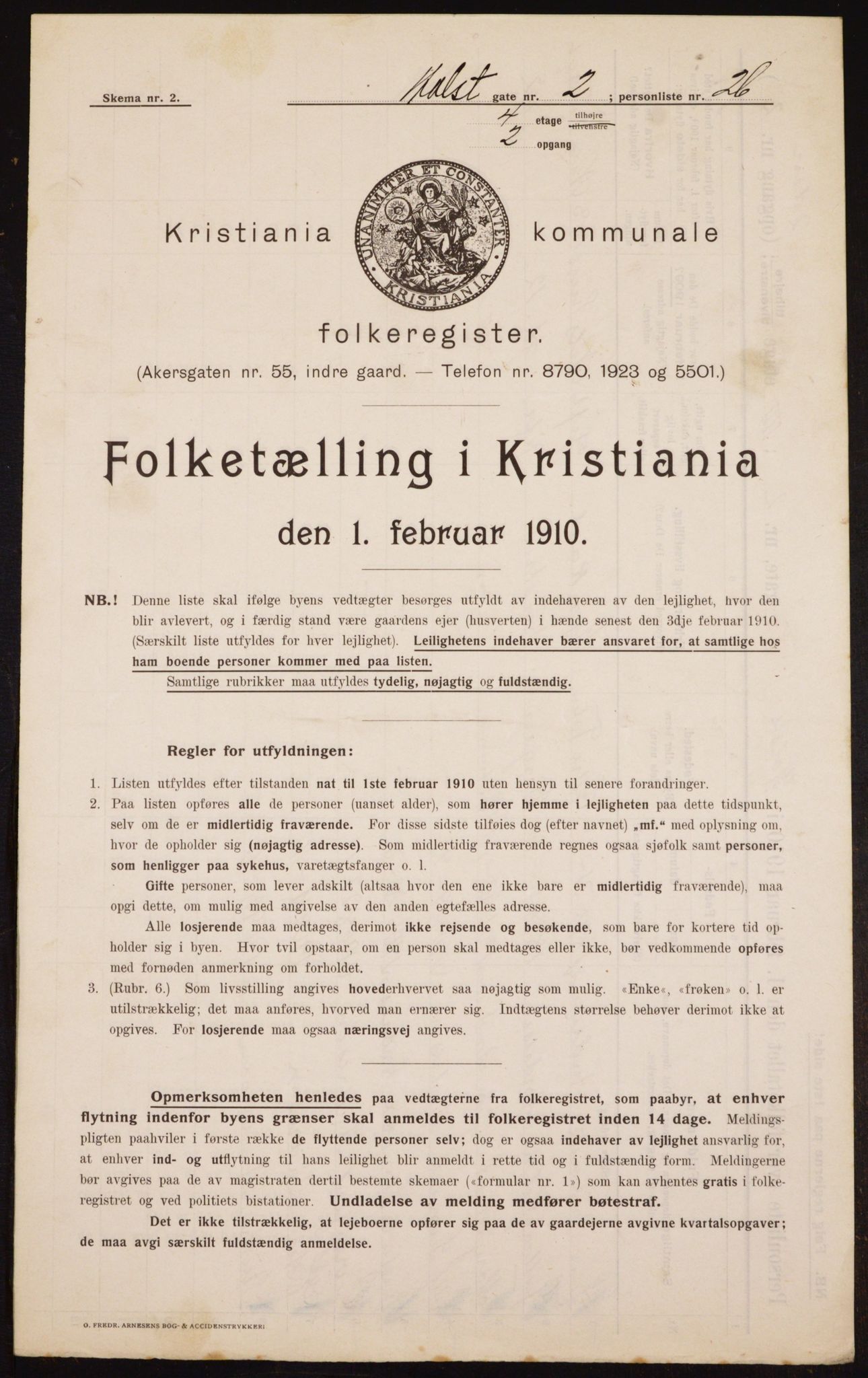 OBA, Municipal Census 1910 for Kristiania, 1910, p. 40129