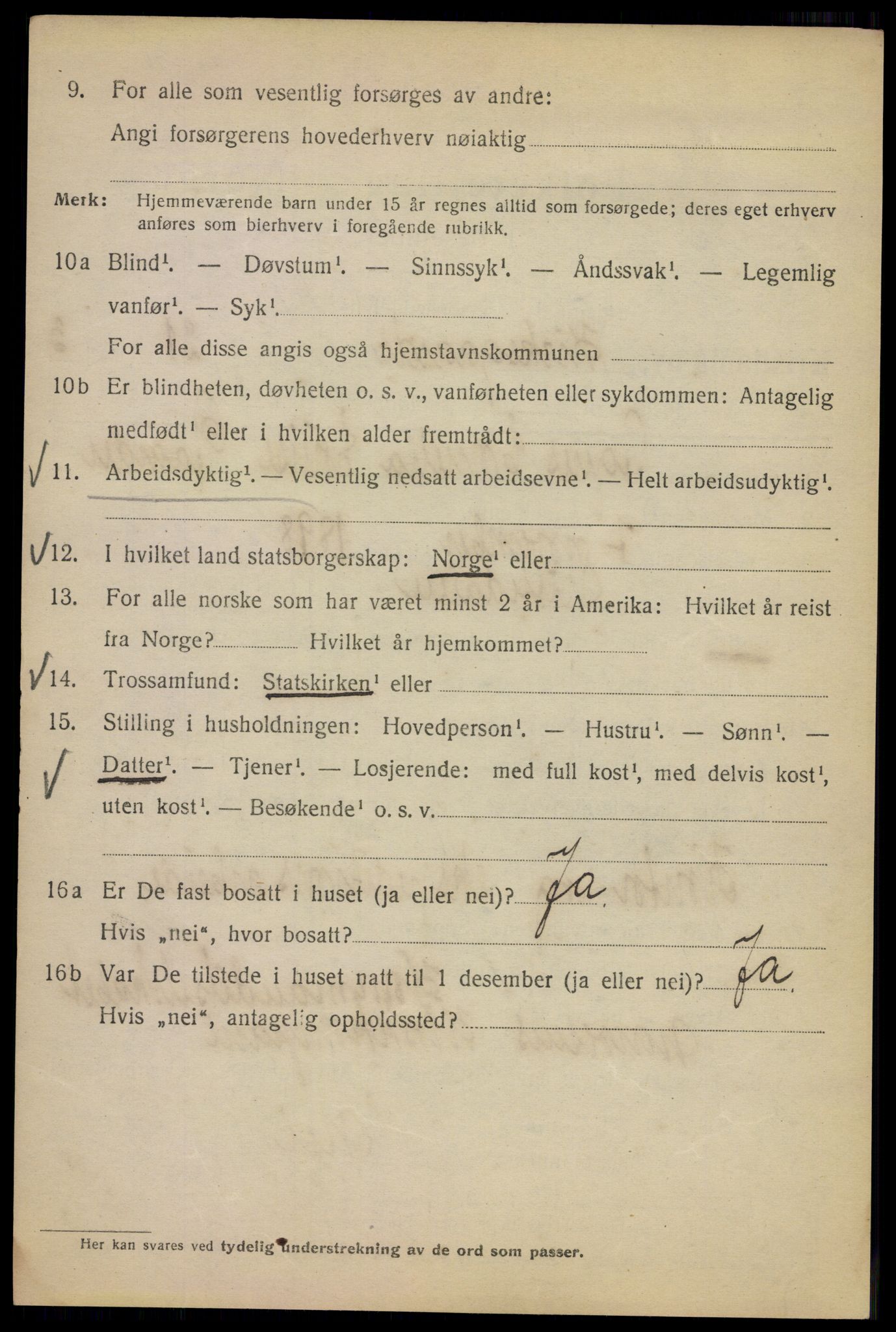 SAO, 1920 census for Kristiania, 1920, p. 335536