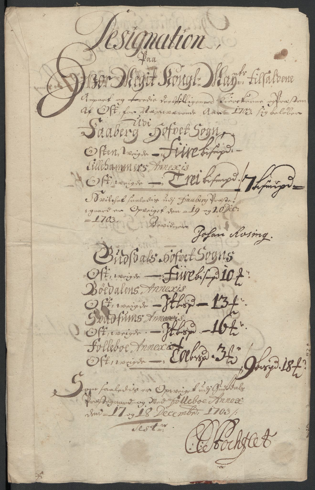 Rentekammeret inntil 1814, Reviderte regnskaper, Fogderegnskap, RA/EA-4092/R17/L1176: Fogderegnskap Gudbrandsdal, 1703, p. 127