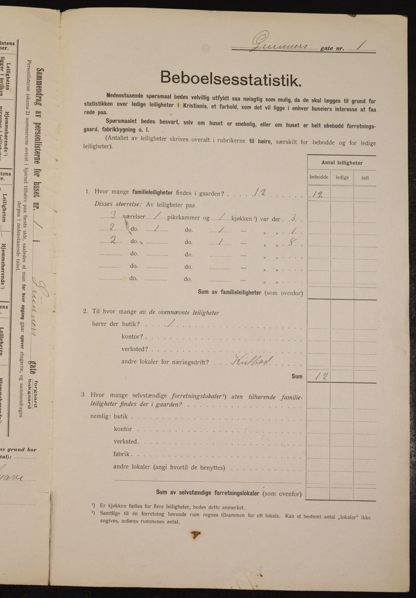 OBA, Municipal Census 1912 for Kristiania, 1912, p. 30473