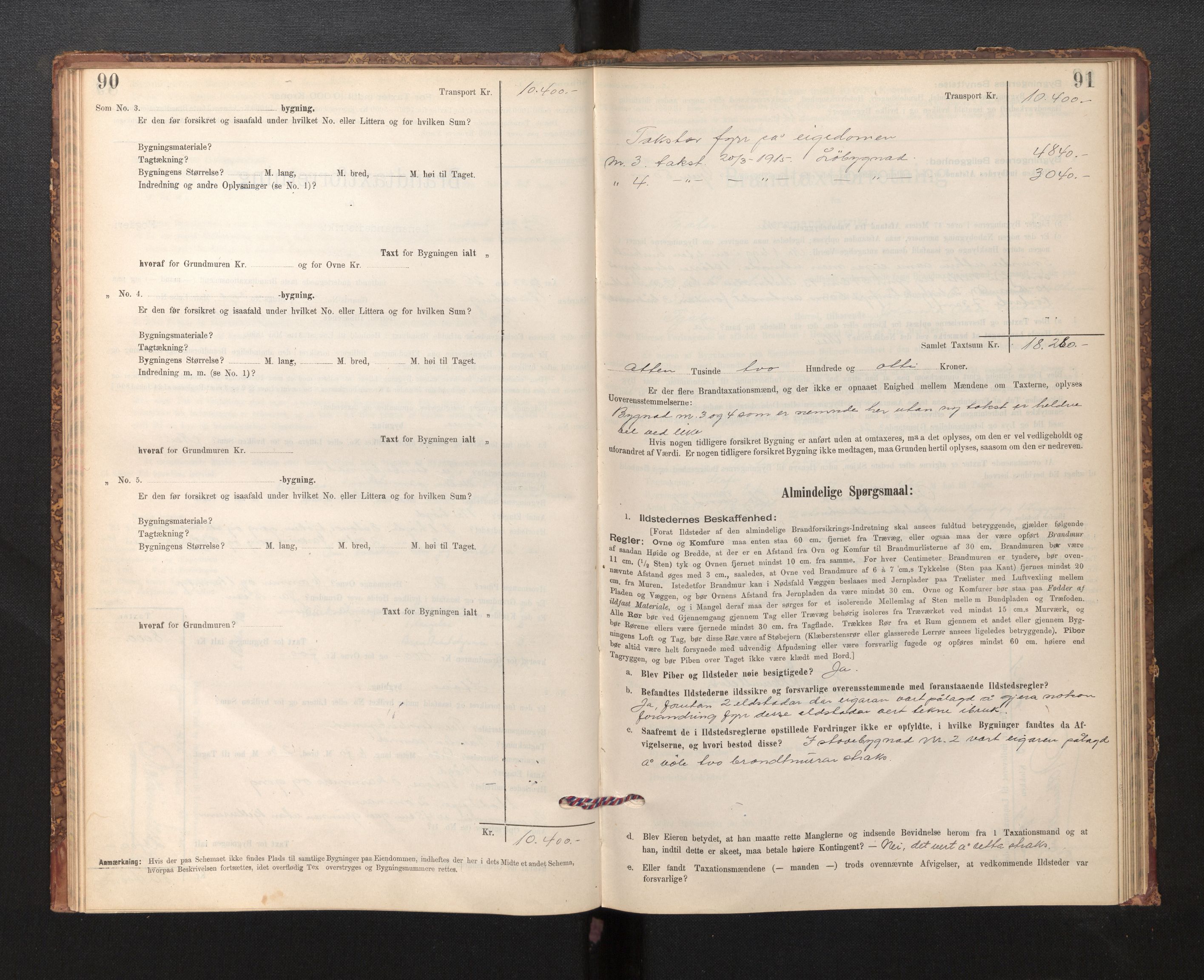Lensmannen i Fjaler, SAB/A-27201/0012/L0006: Branntakstprotokoll, skjematakst, 1895-1937, p. 90-91