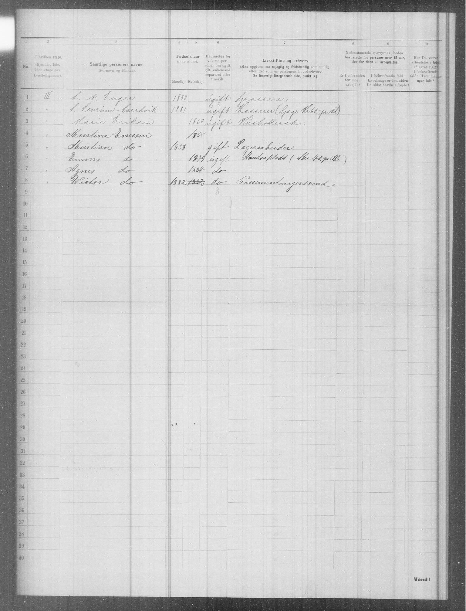 OBA, Municipal Census 1902 for Kristiania, 1902, p. 8809