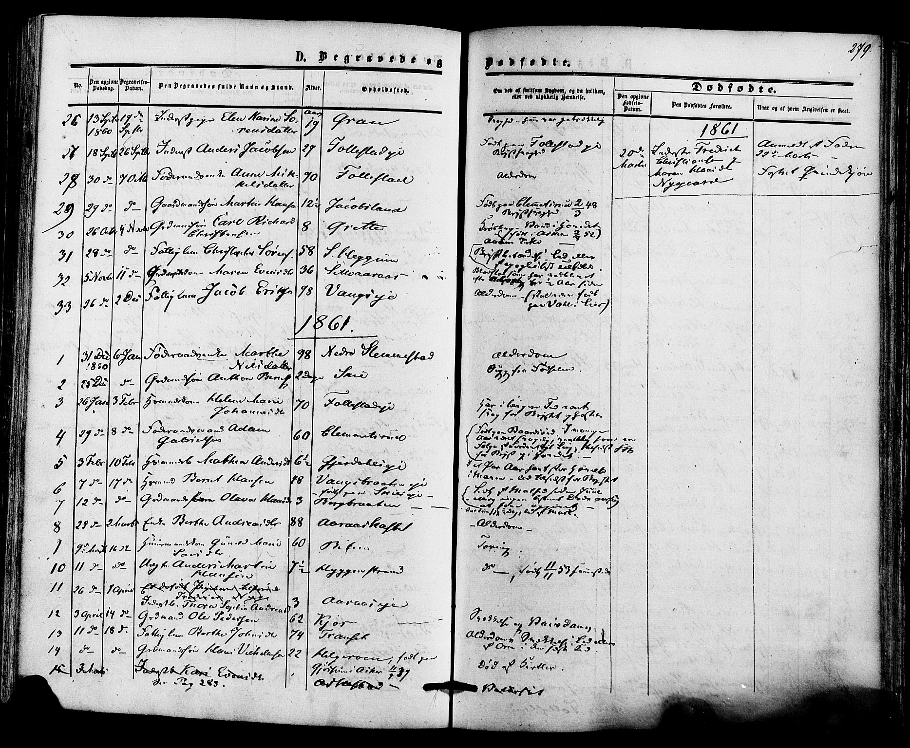 Røyken kirkebøker, SAKO/A-241/F/Fa/L0006: Parish register (official) no. 6, 1857-1875, p. 279