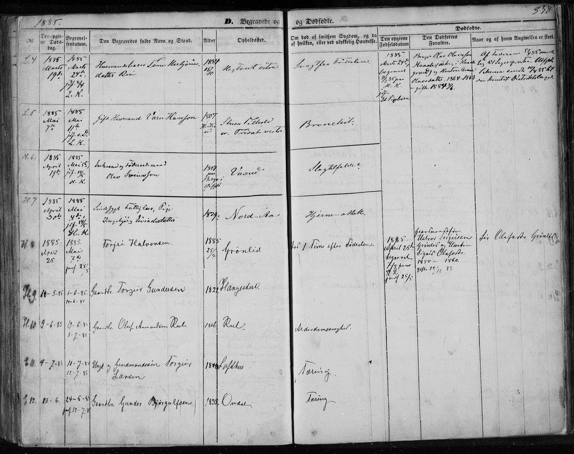 Lårdal kirkebøker, SAKO/A-284/F/Fa/L0006: Parish register (official) no. I 6, 1861-1886, p. 338