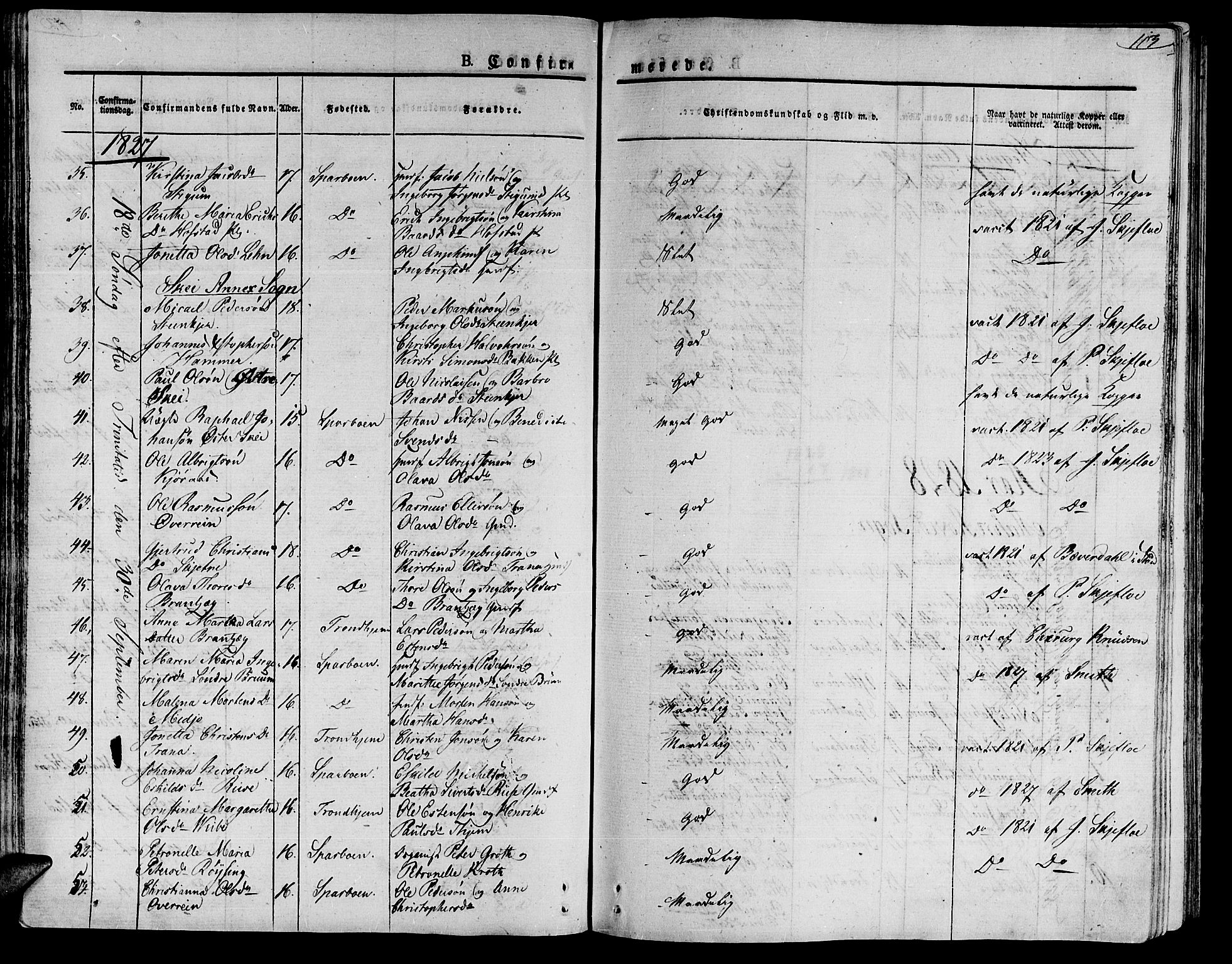 Ministerialprotokoller, klokkerbøker og fødselsregistre - Nord-Trøndelag, SAT/A-1458/735/L0336: Parish register (official) no. 735A05 /1, 1825-1835, p. 113