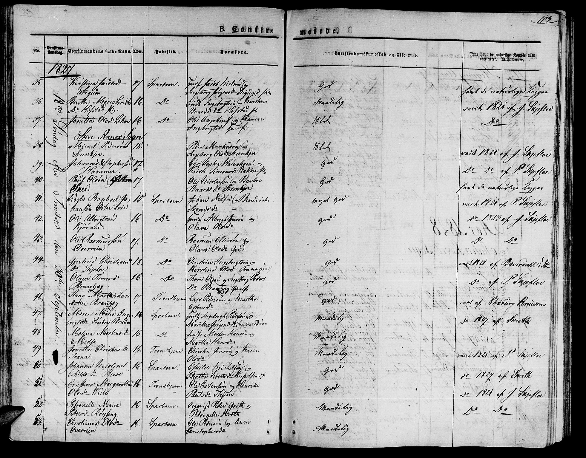 Ministerialprotokoller, klokkerbøker og fødselsregistre - Nord-Trøndelag, AV/SAT-A-1458/735/L0336: Parish register (official) no. 735A05 /1, 1825-1835, p. 113