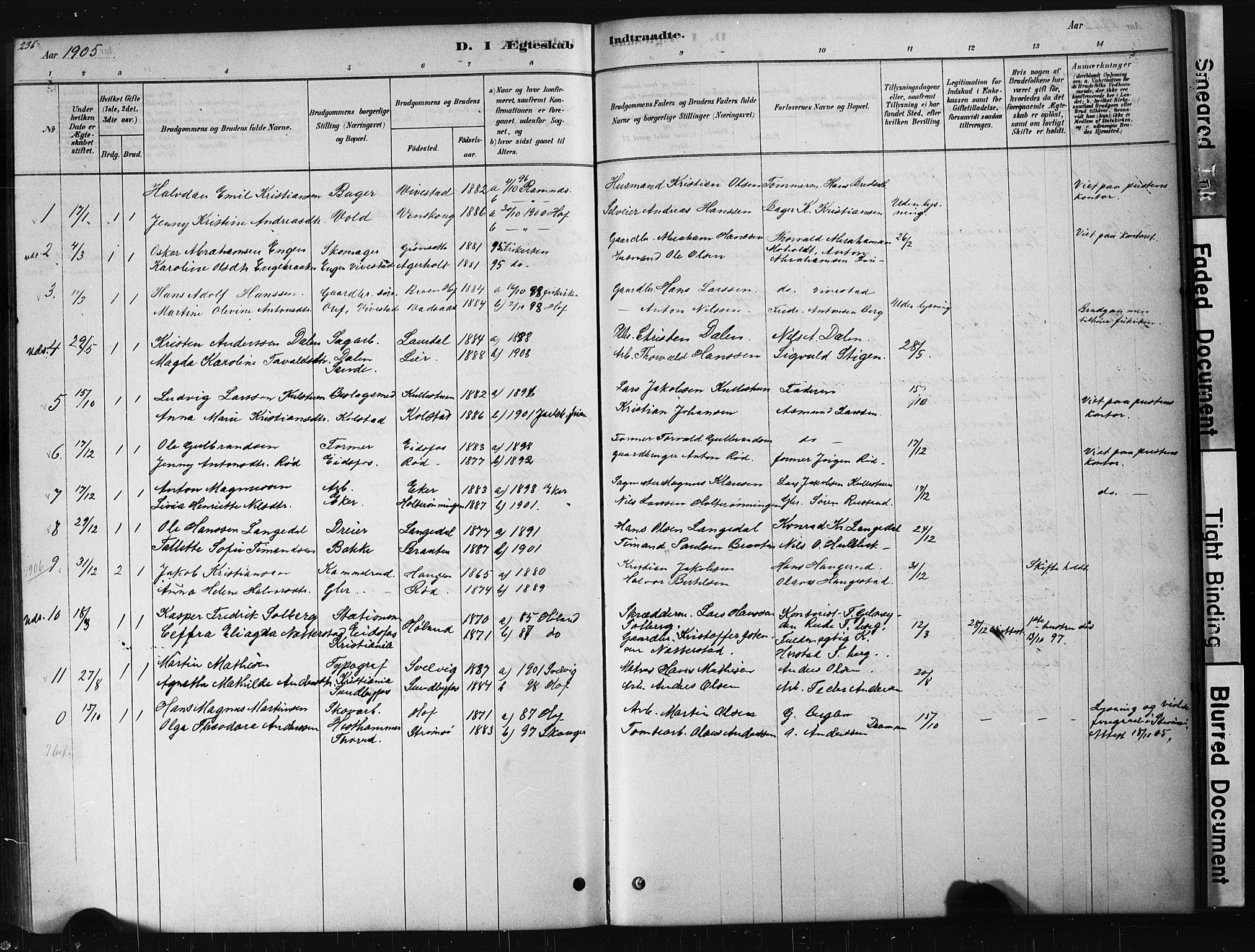 Hof kirkebøker, AV/SAKO-A-64/G/Ga/L0004: Parish register (copy) no. I 4, 1878-1930, p. 236