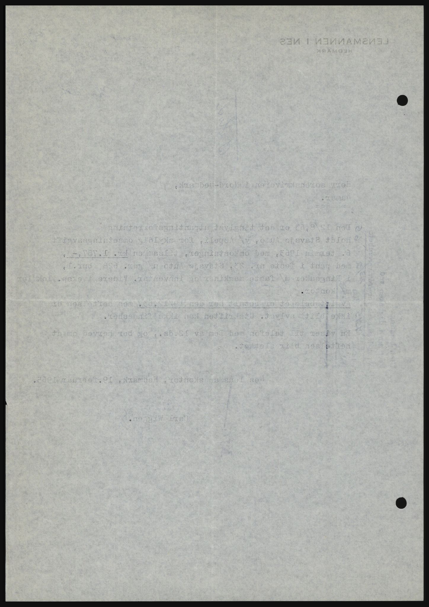 Nord-Hedmark sorenskriveri, SAH/TING-012/H/Hc/L0021: Mortgage book no. 21, 1964-1965, Diary no: : 775/1965