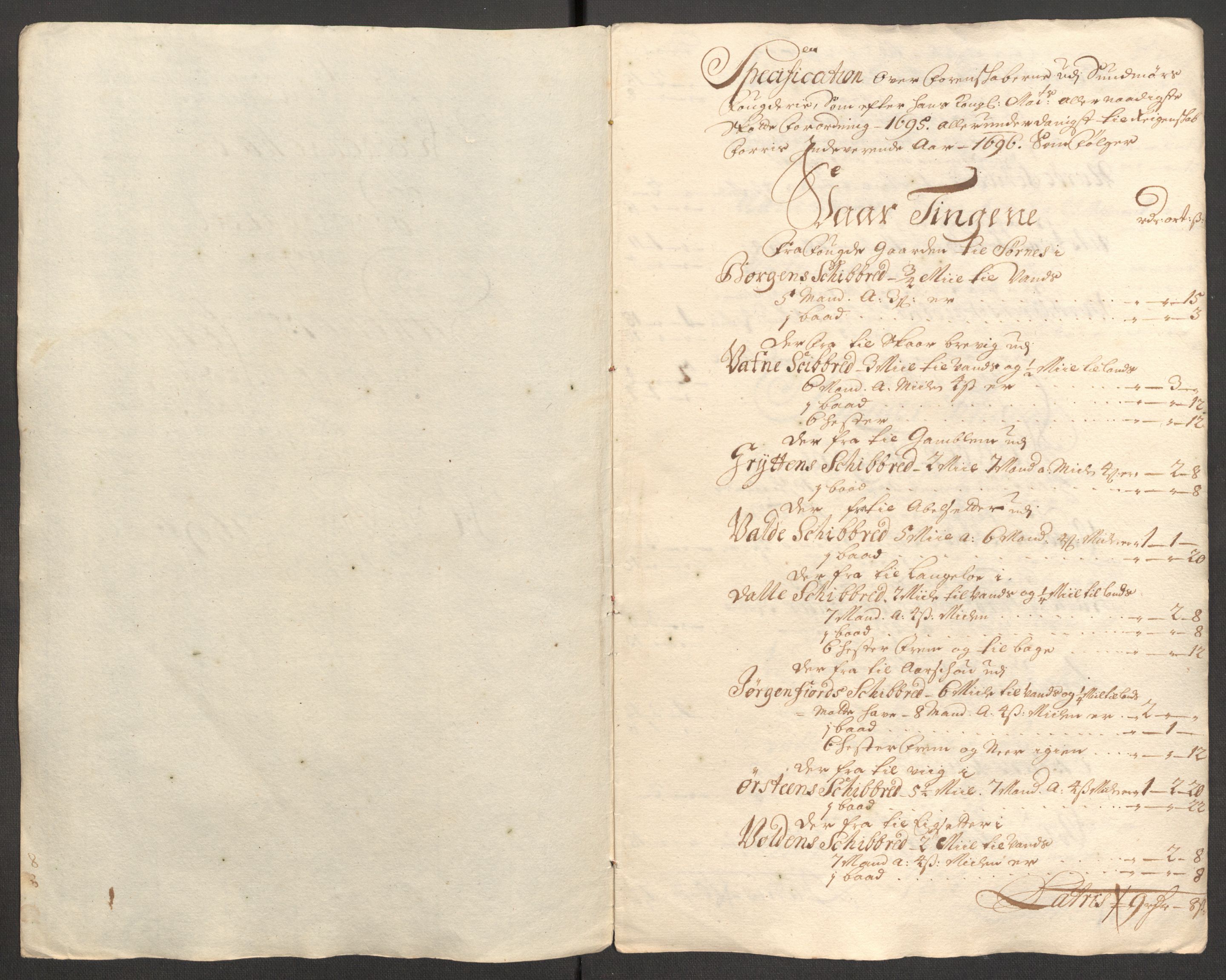 Rentekammeret inntil 1814, Reviderte regnskaper, Fogderegnskap, AV/RA-EA-4092/R54/L3556: Fogderegnskap Sunnmøre, 1696-1698, p. 149