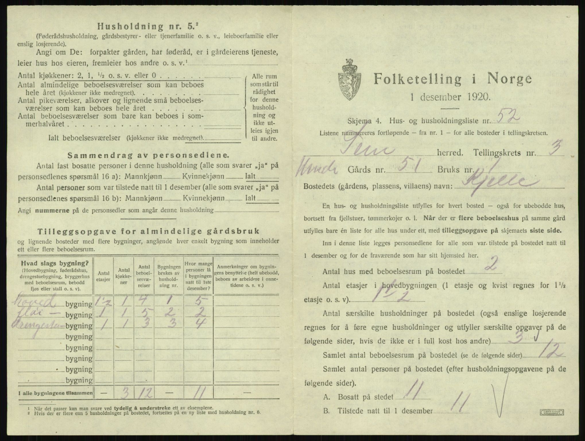 SAKO, 1920 census for Sem, 1920, p. 738