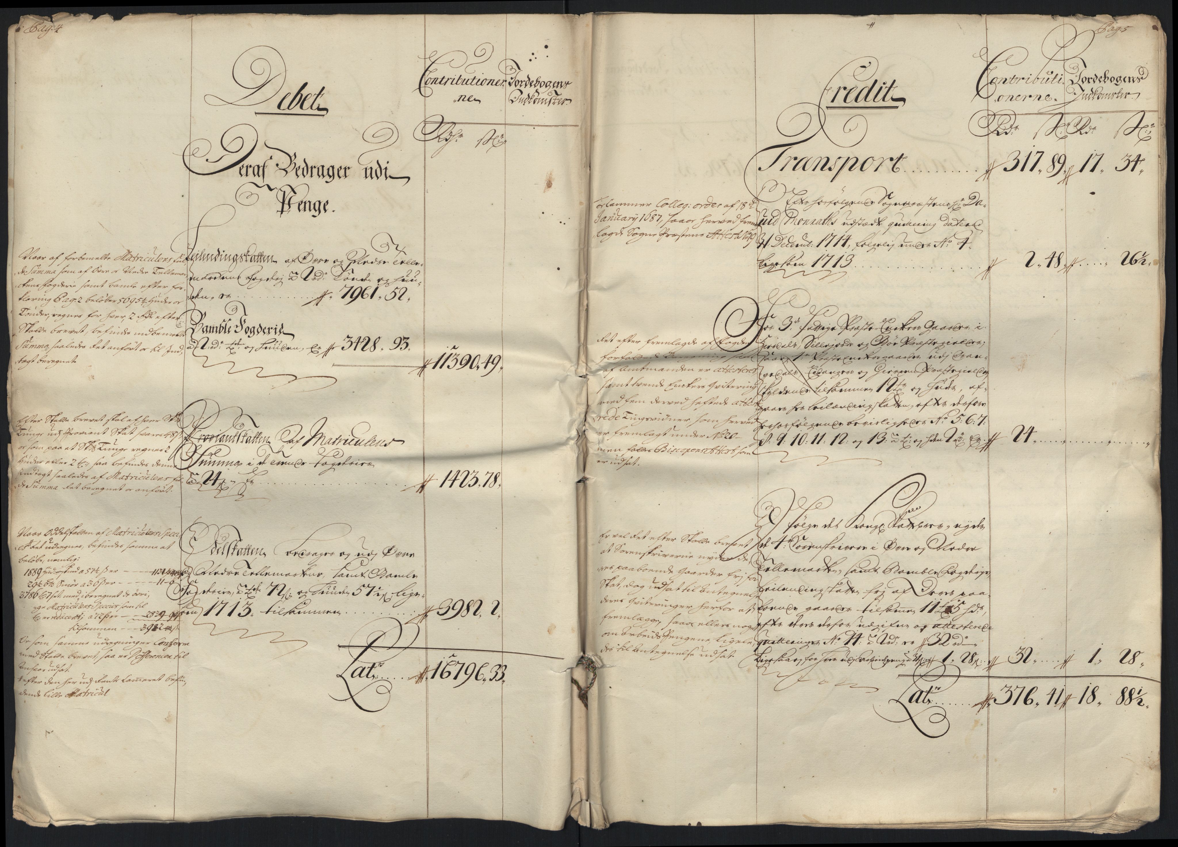 Rentekammeret inntil 1814, Reviderte regnskaper, Fogderegnskap, RA/EA-4092/R36/L2126: Fogderegnskap Øvre og Nedre Telemark og Bamble, 1714, p. 5