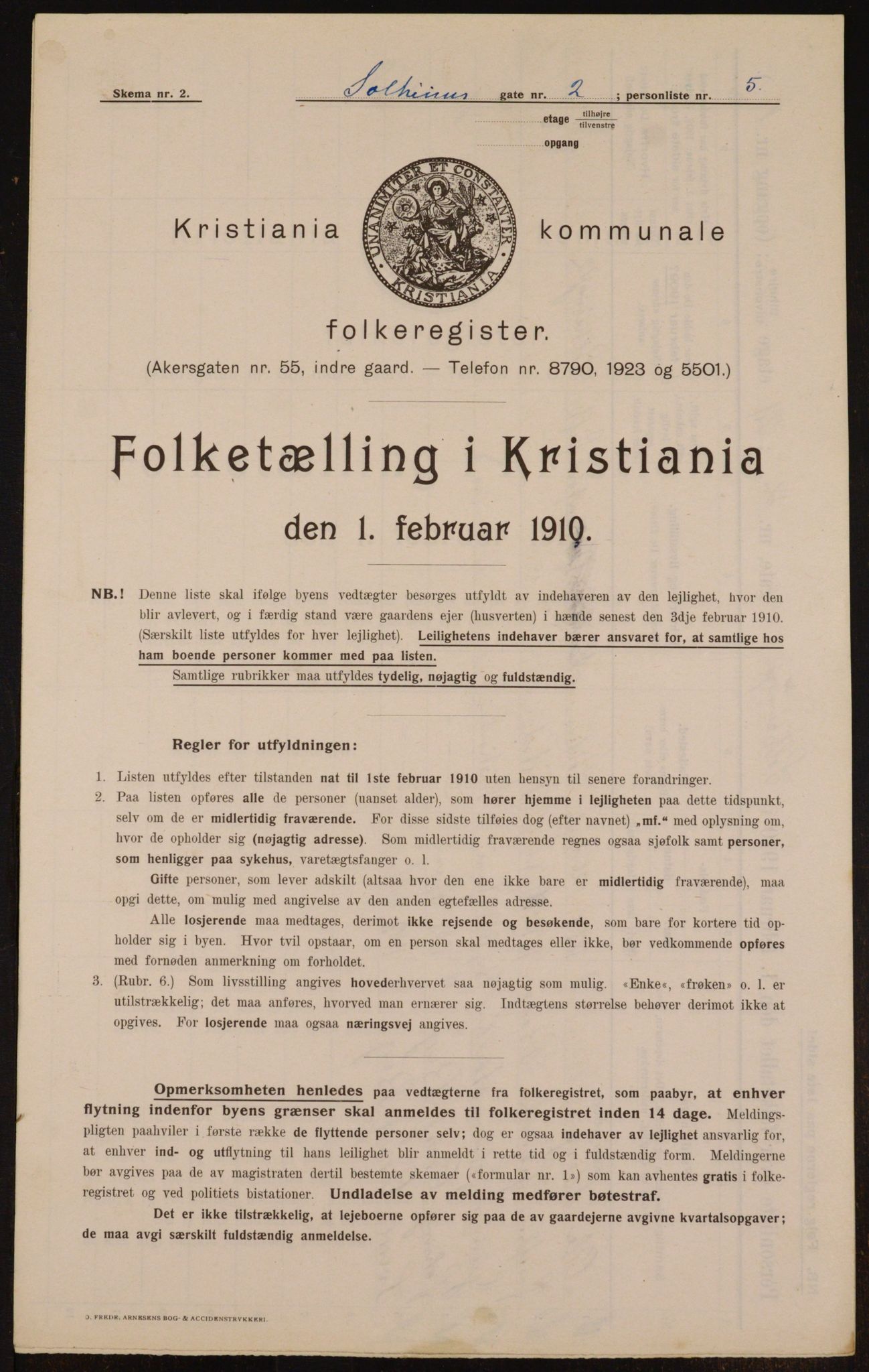 OBA, Municipal Census 1910 for Kristiania, 1910, p. 94878