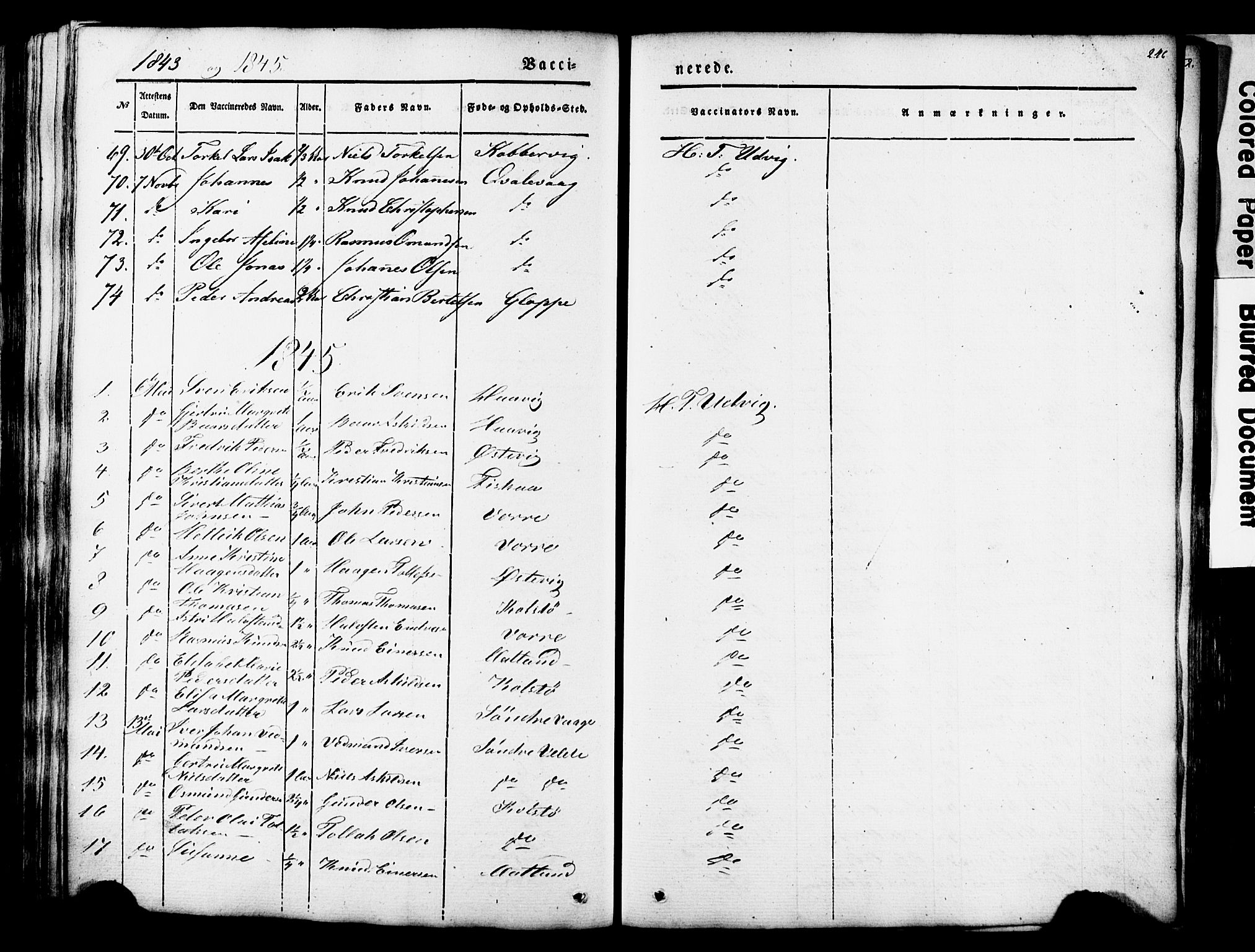 Avaldsnes sokneprestkontor, SAST/A -101851/H/Ha/Haa/L0007: Parish register (official) no. A 7, 1841-1853, p. 246