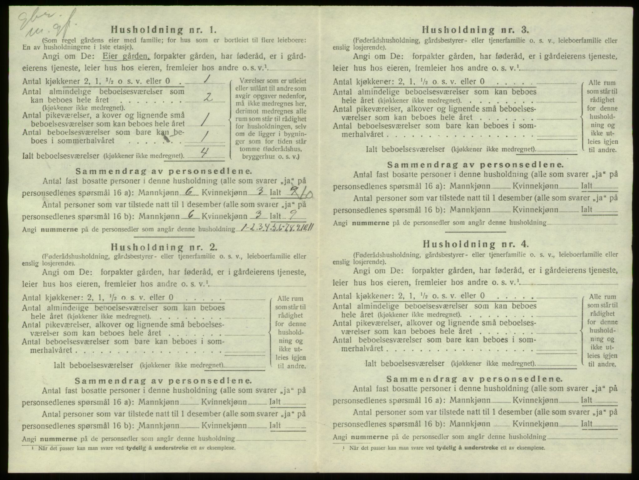 SAB, 1920 census for Stryn, 1920, p. 56