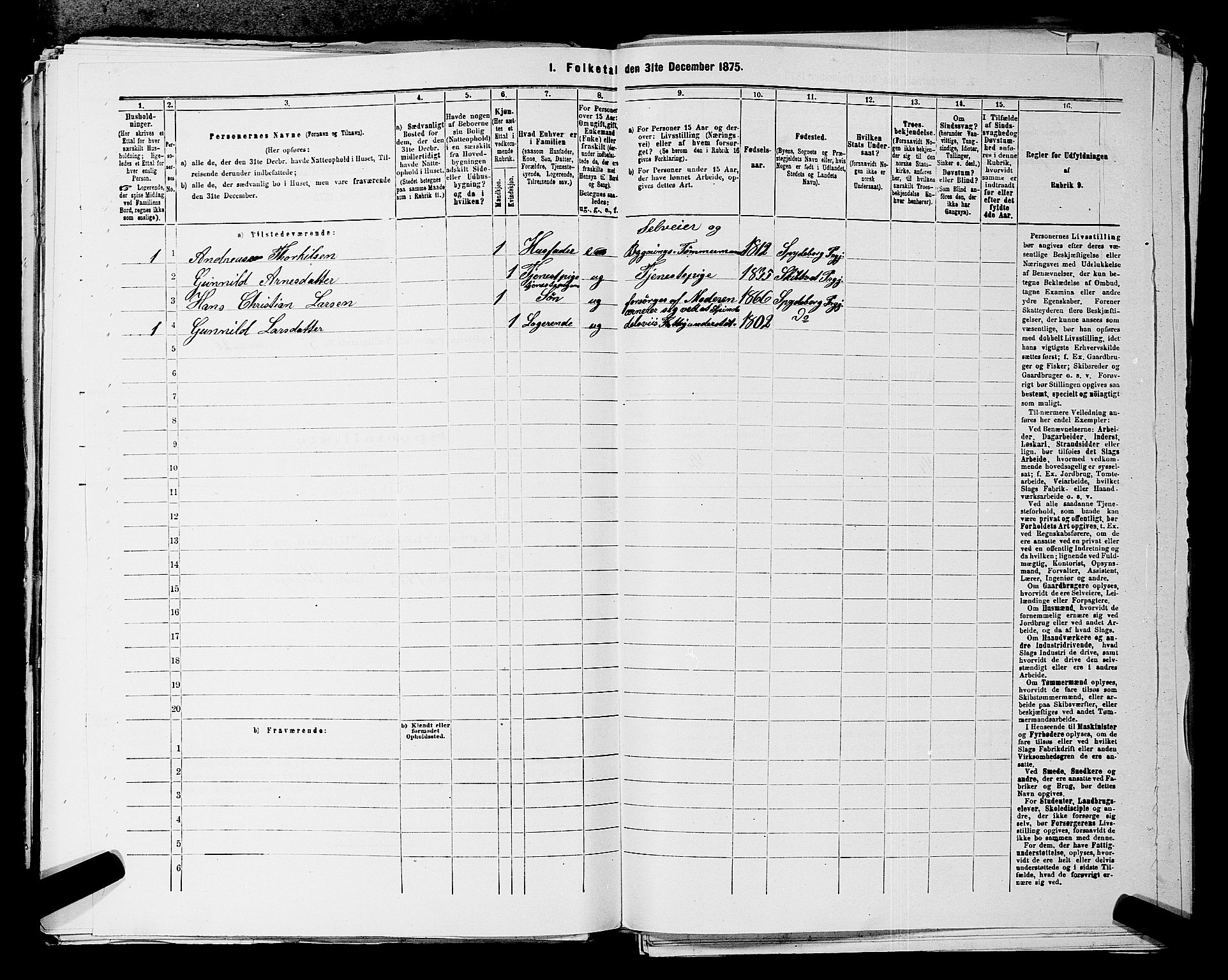 RA, 1875 census for 0123P Spydeberg, 1875, p. 557