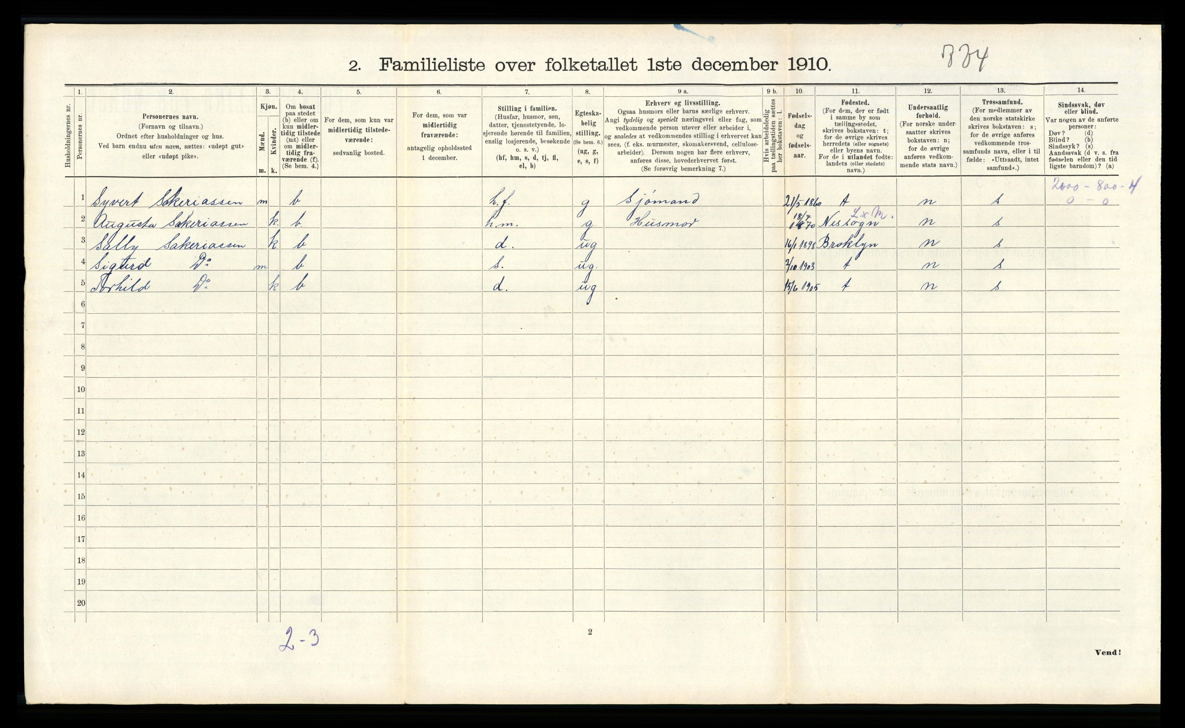 RA, 1910 census for Flekkefjord, 1910, p. 513