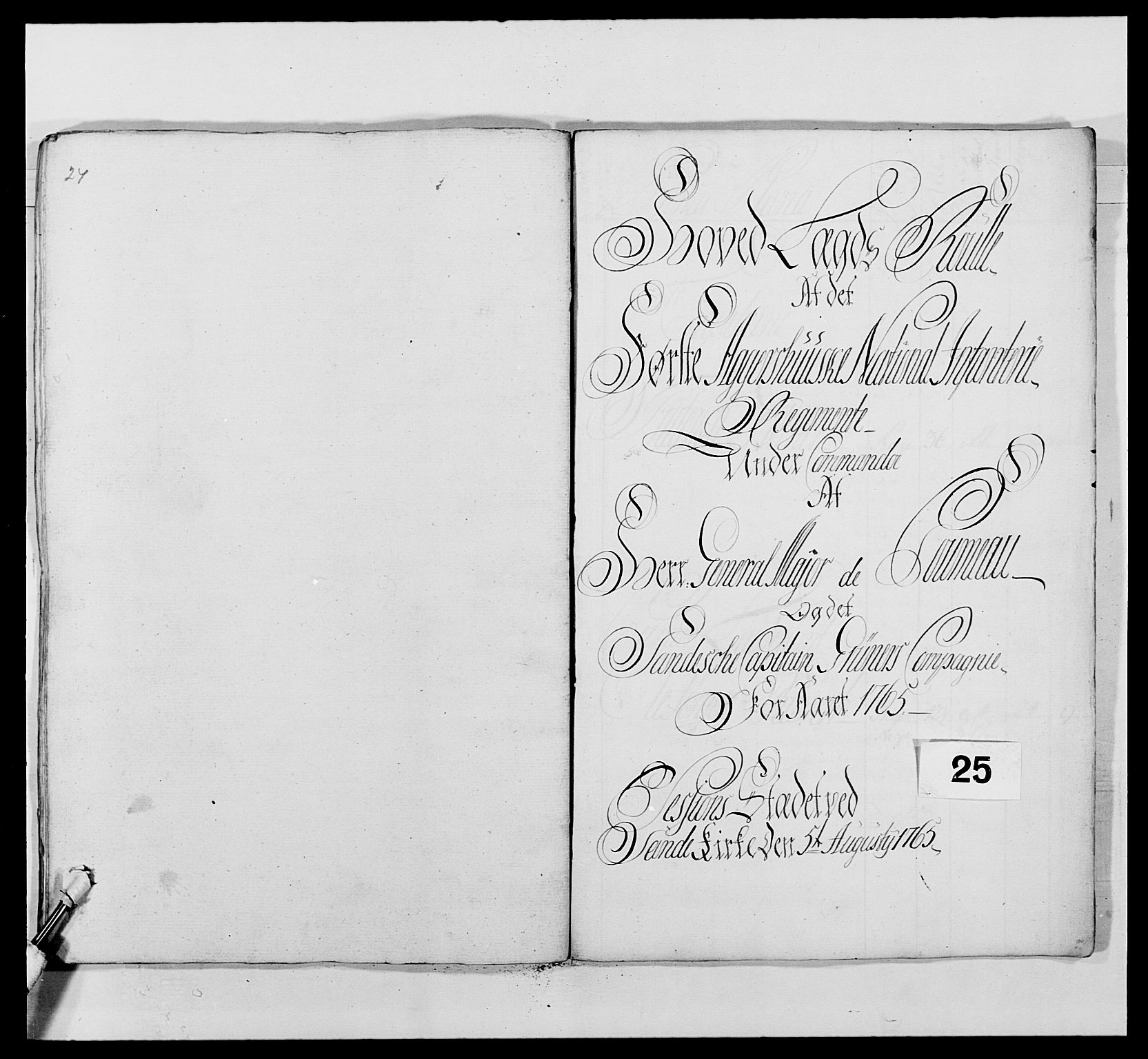 Kommanderende general (KG I) med Det norske krigsdirektorium, AV/RA-EA-5419/E/Ea/L0488: 1. Akershusiske regiment, 1765, p. 651