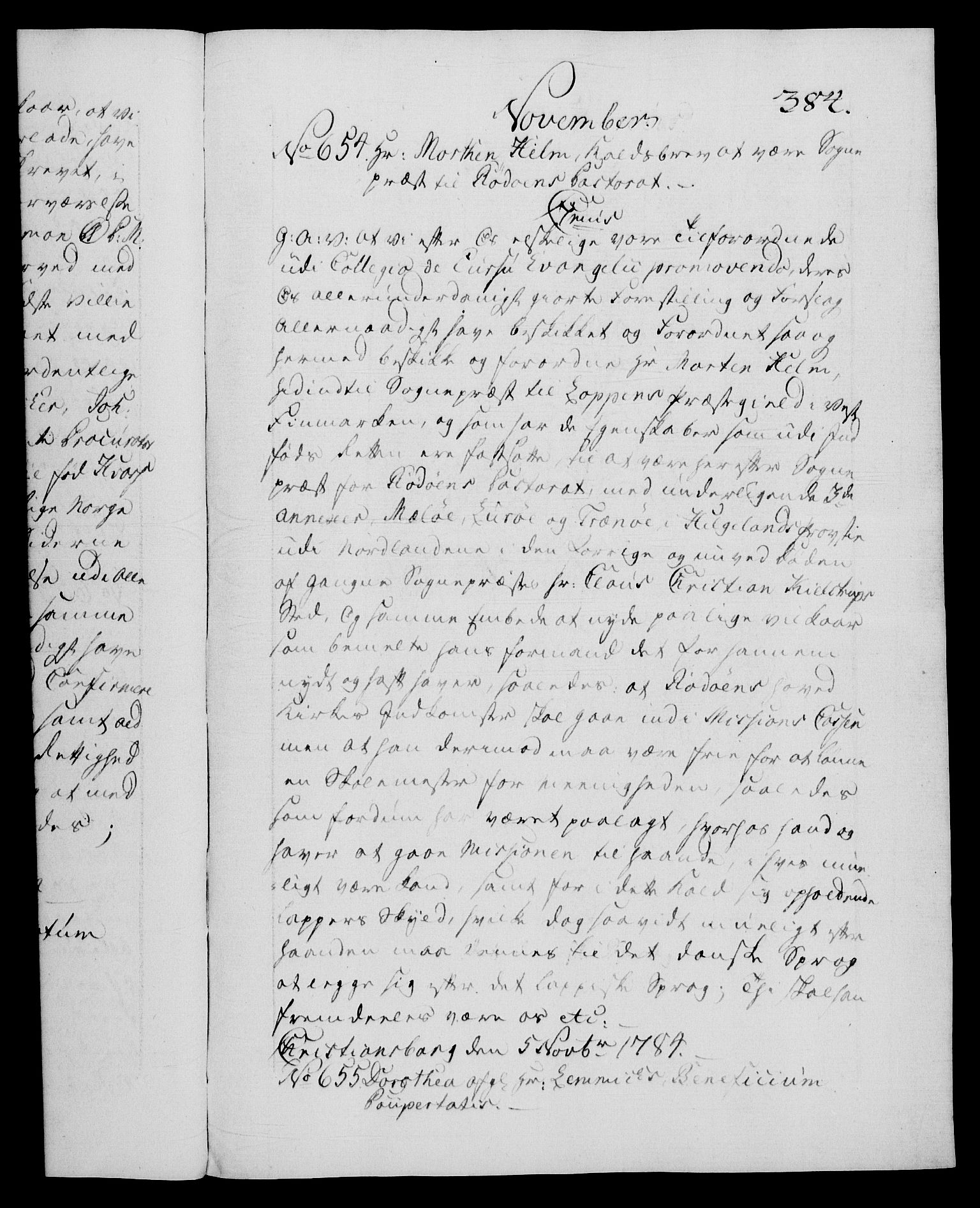 Danske Kanselli 1572-1799, RA/EA-3023/F/Fc/Fca/Fcaa/L0050: Norske registre, 1784-1785, p. 384a